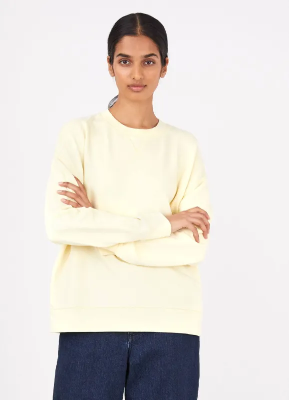 Women's Relaxed Loopback Sweatshirt in Lemon sold by Sunspel