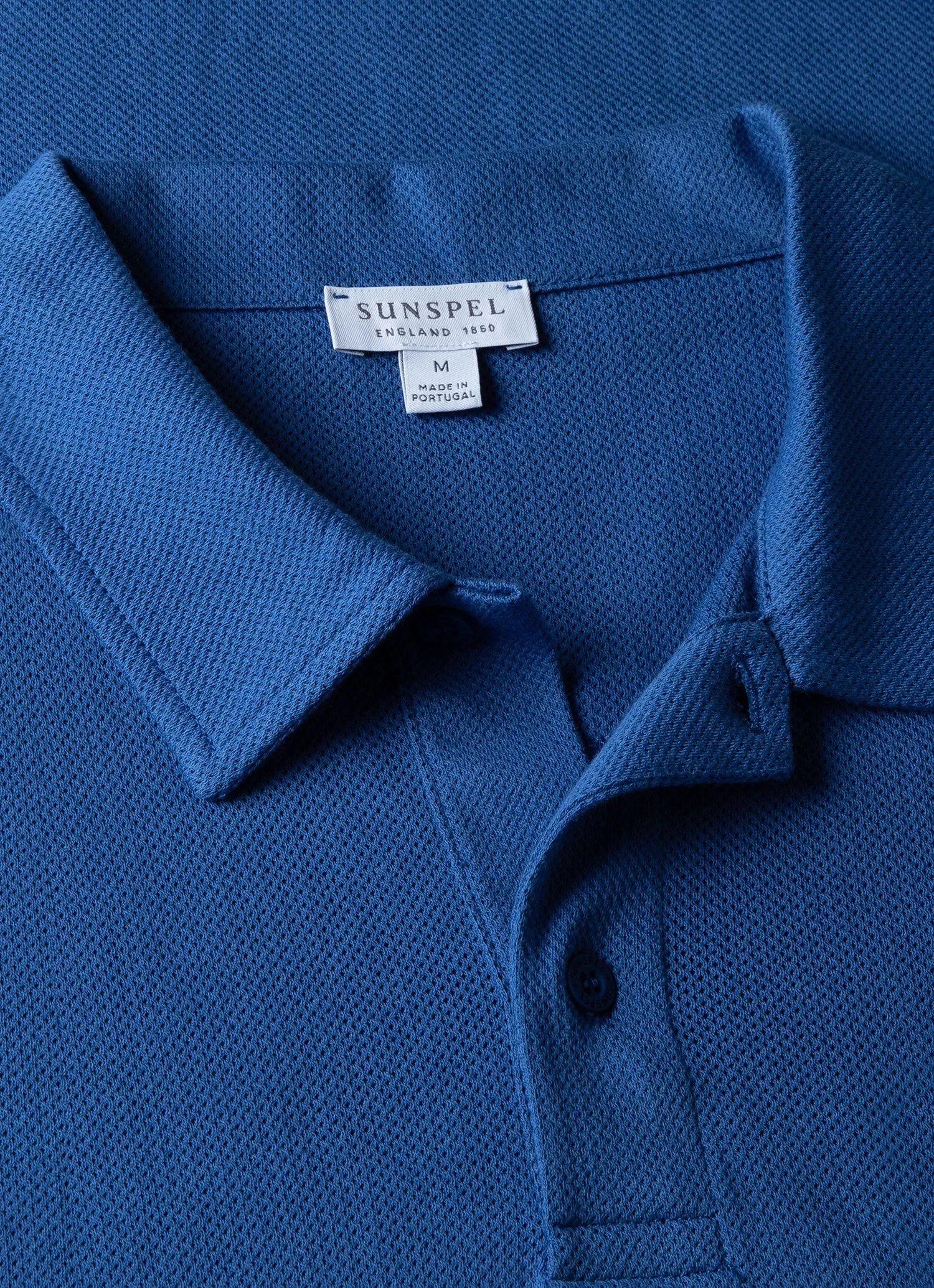 Men's Riviera Polo Shirt in French Blue sold by Sunspel product image thumbnail 4