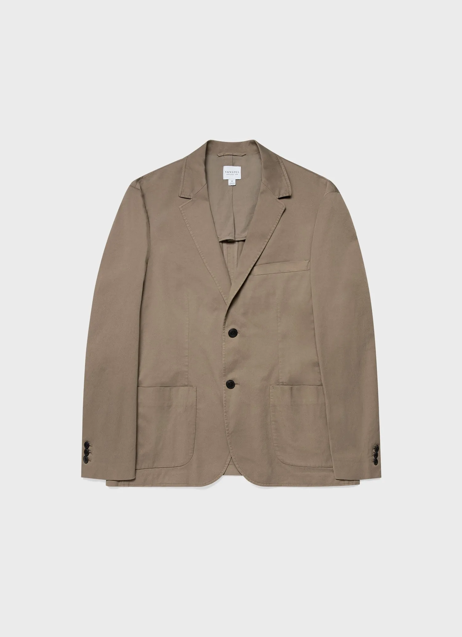 Men's Unstructured Blazer in Dark Stone sold by Sunspel