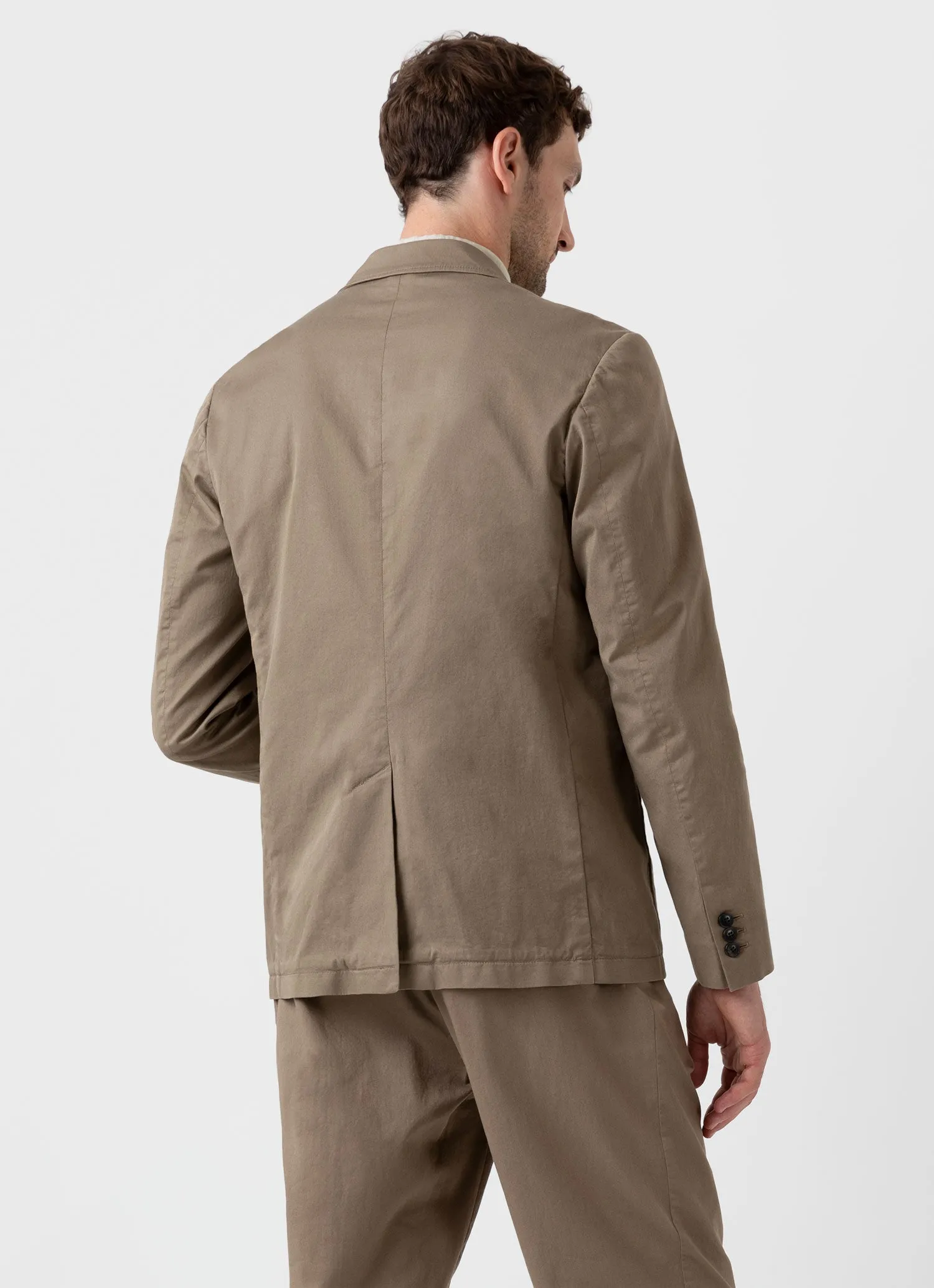 Men's Unstructured Blazer in Dark Stone sold by Sunspel product image thumbnail 4