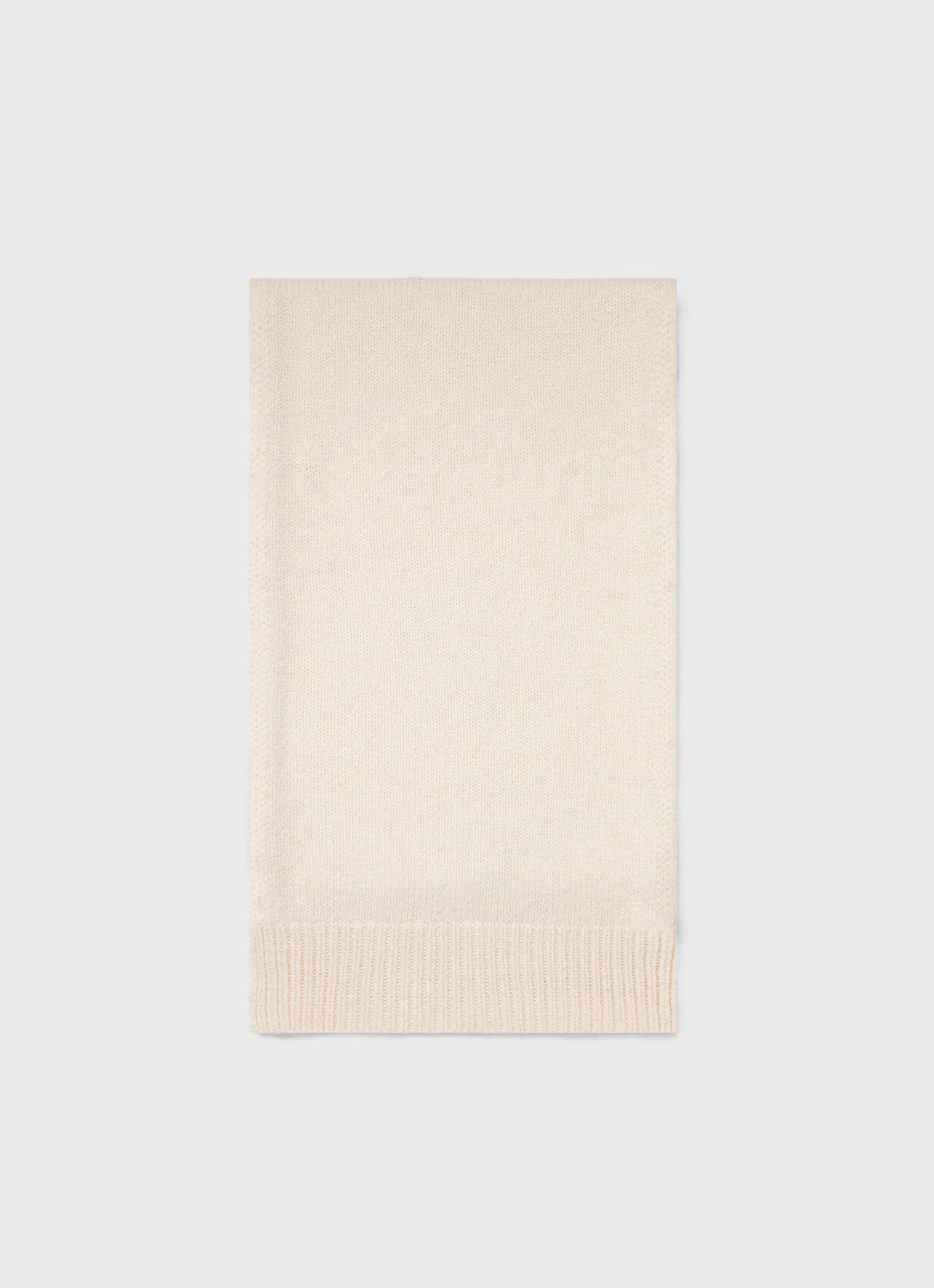 Scottish Lambswool Scarf in Ecru sold by Sunspel