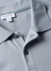 Men's Piqué Polo Shirt in Smoke Blue sold by Sunspel