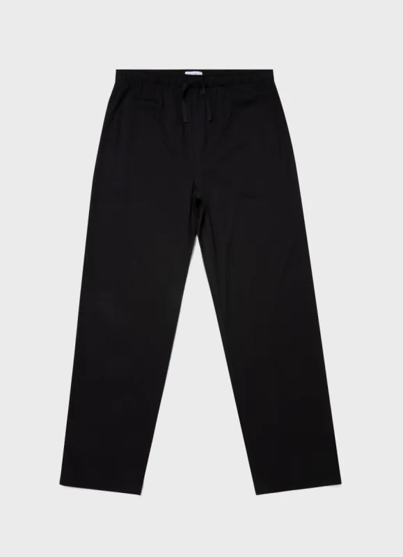 Men's Cotton Modal Lounge Pant in Black sold by Sunspel