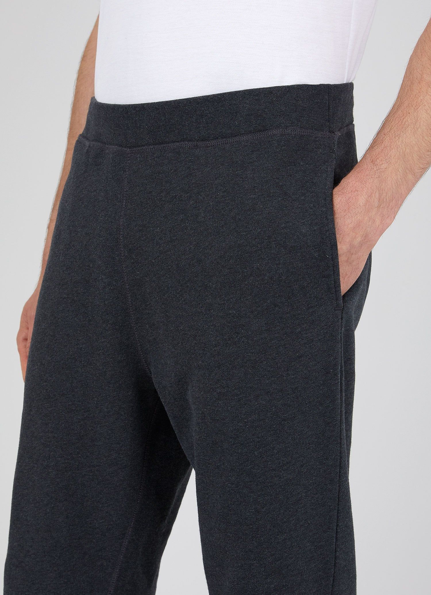 Men's Loopback Sweatpants in Anthracite Melange sold by Sunspel product image thumbnail 5