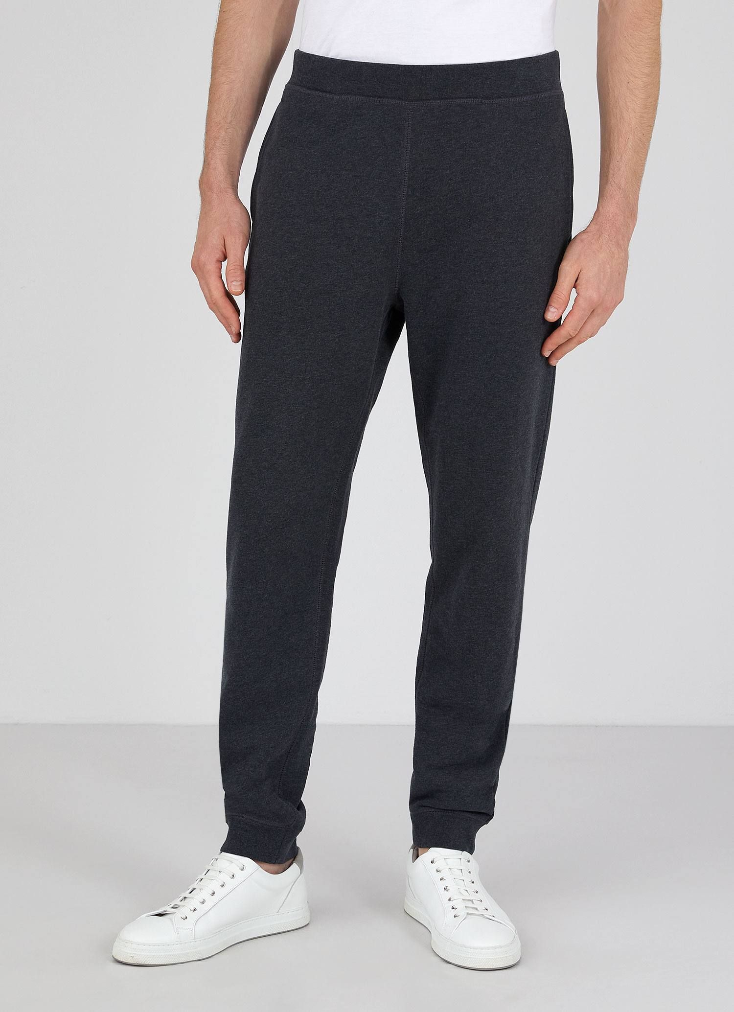 Men's Loopback Sweatpants in Anthracite Melange sold by Sunspel product image thumbnail 2