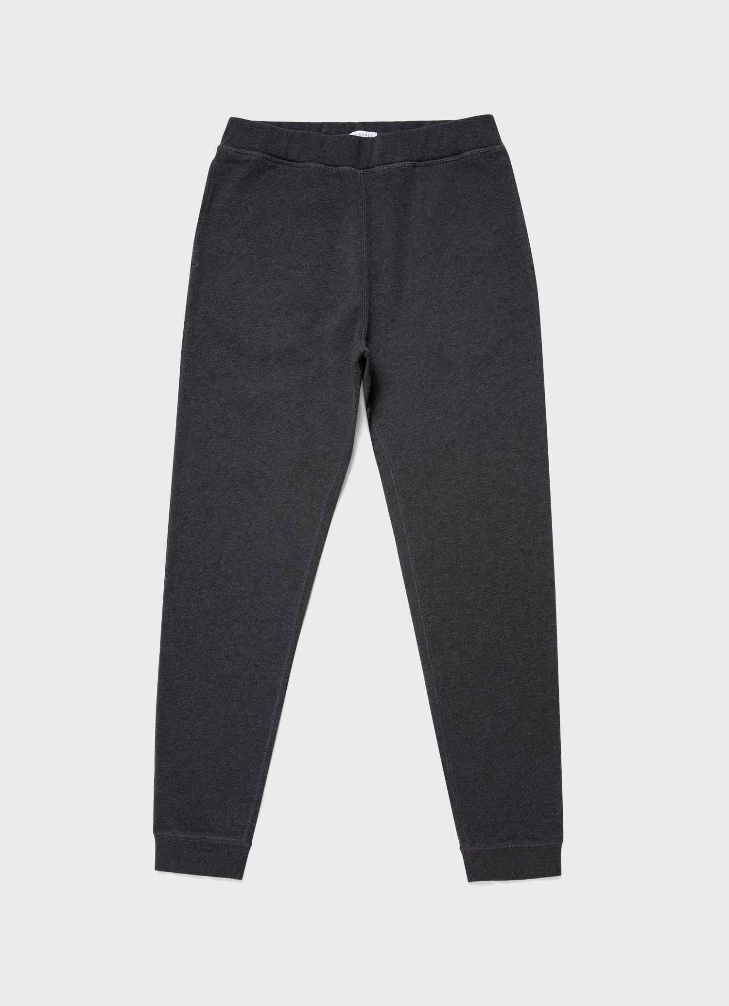 Men's Loopback Sweatpants in Anthracite Melange sold by Sunspel