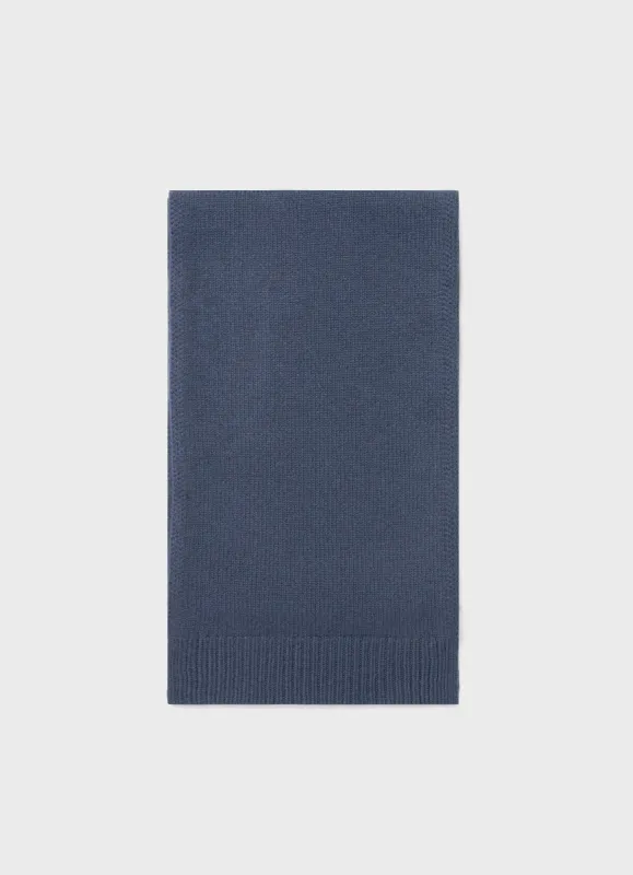 Scottish Lambswool Scarf in Slate Blue sold by Sunspel