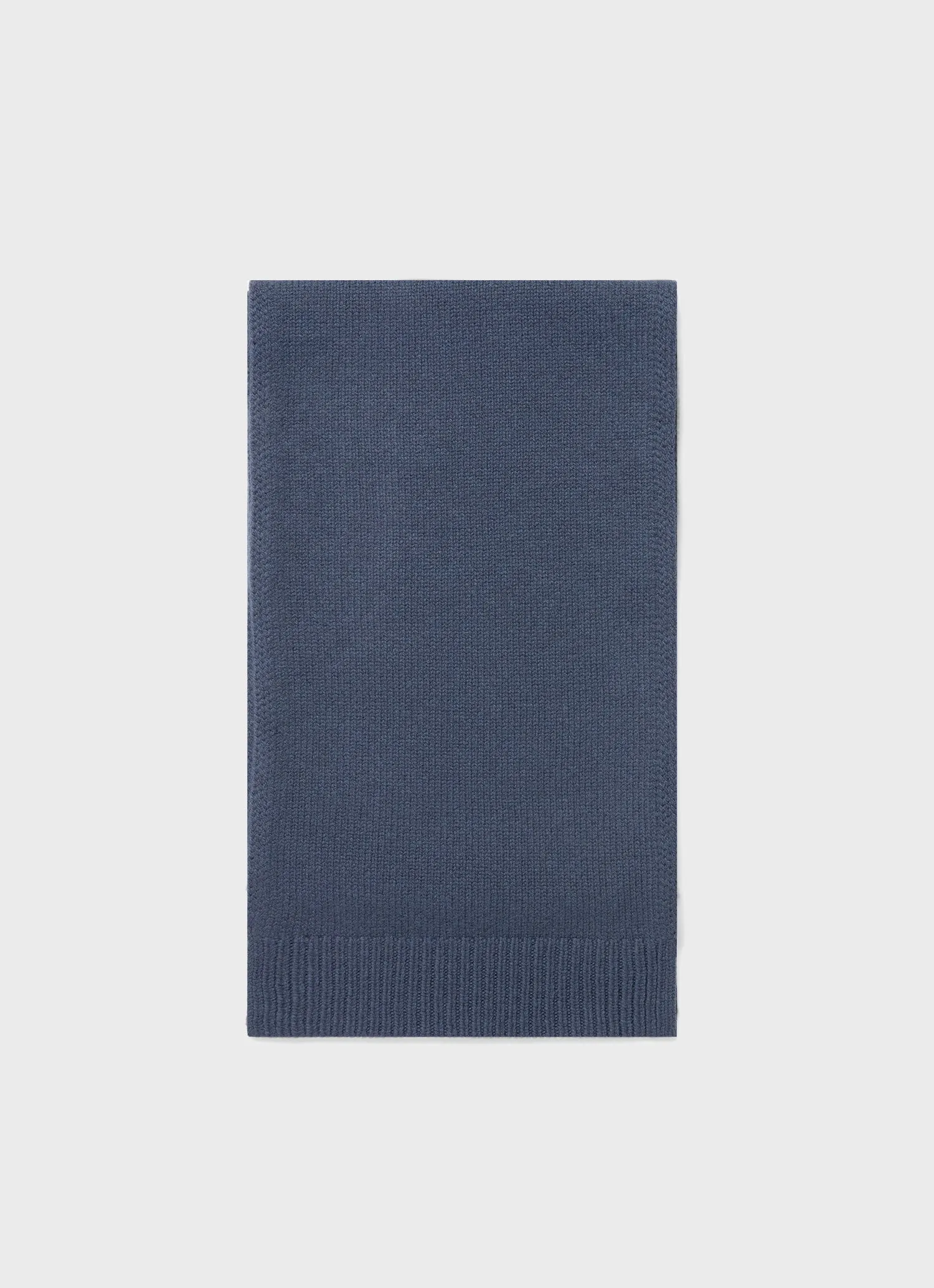 Scottish Lambswool Scarf in Slate Blue sold by Sunspel