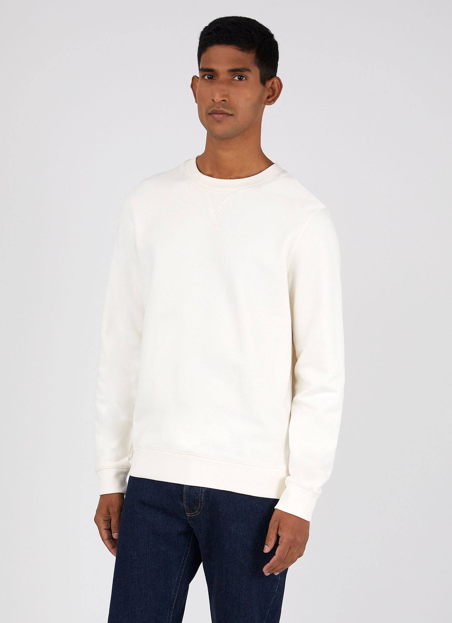 Men's Loopback Sweatshirt in Archive White sold by Sunspel product image thumbnail 2