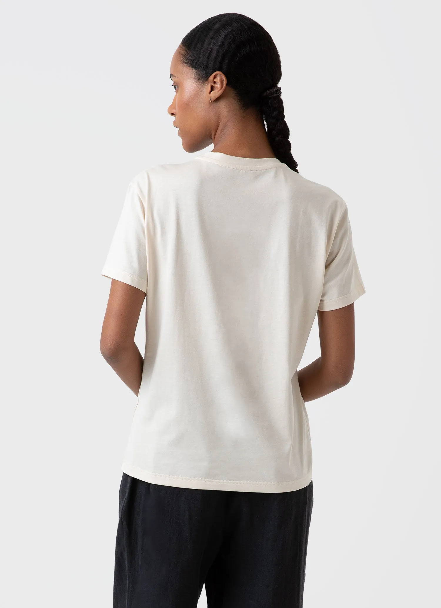 Women's Boy Fit T-shirt in Undyed sold by Sunspel product image thumbnail 4