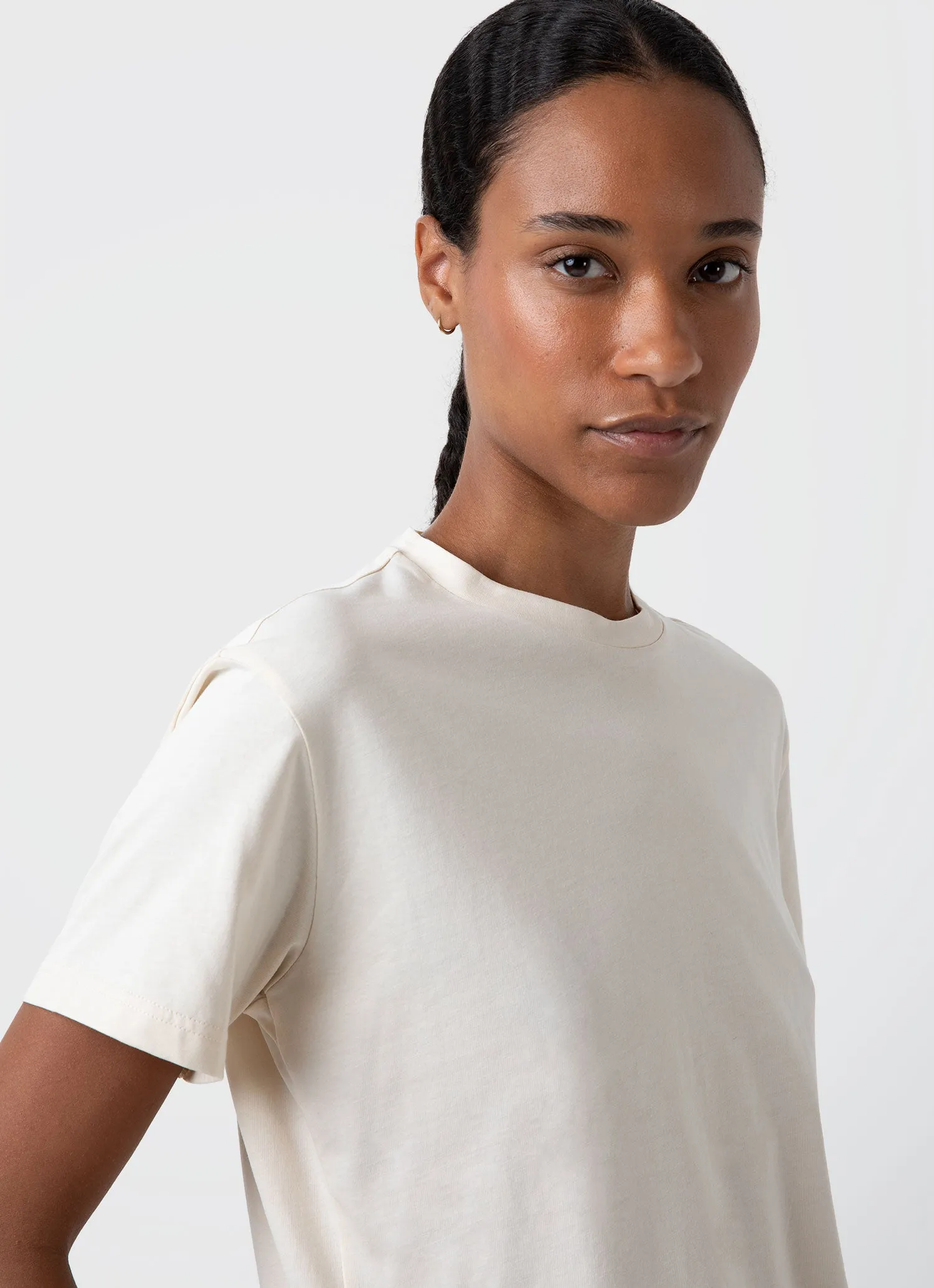 Women's Boy Fit T-shirt in Undyed sold by Sunspel product image thumbnail 2