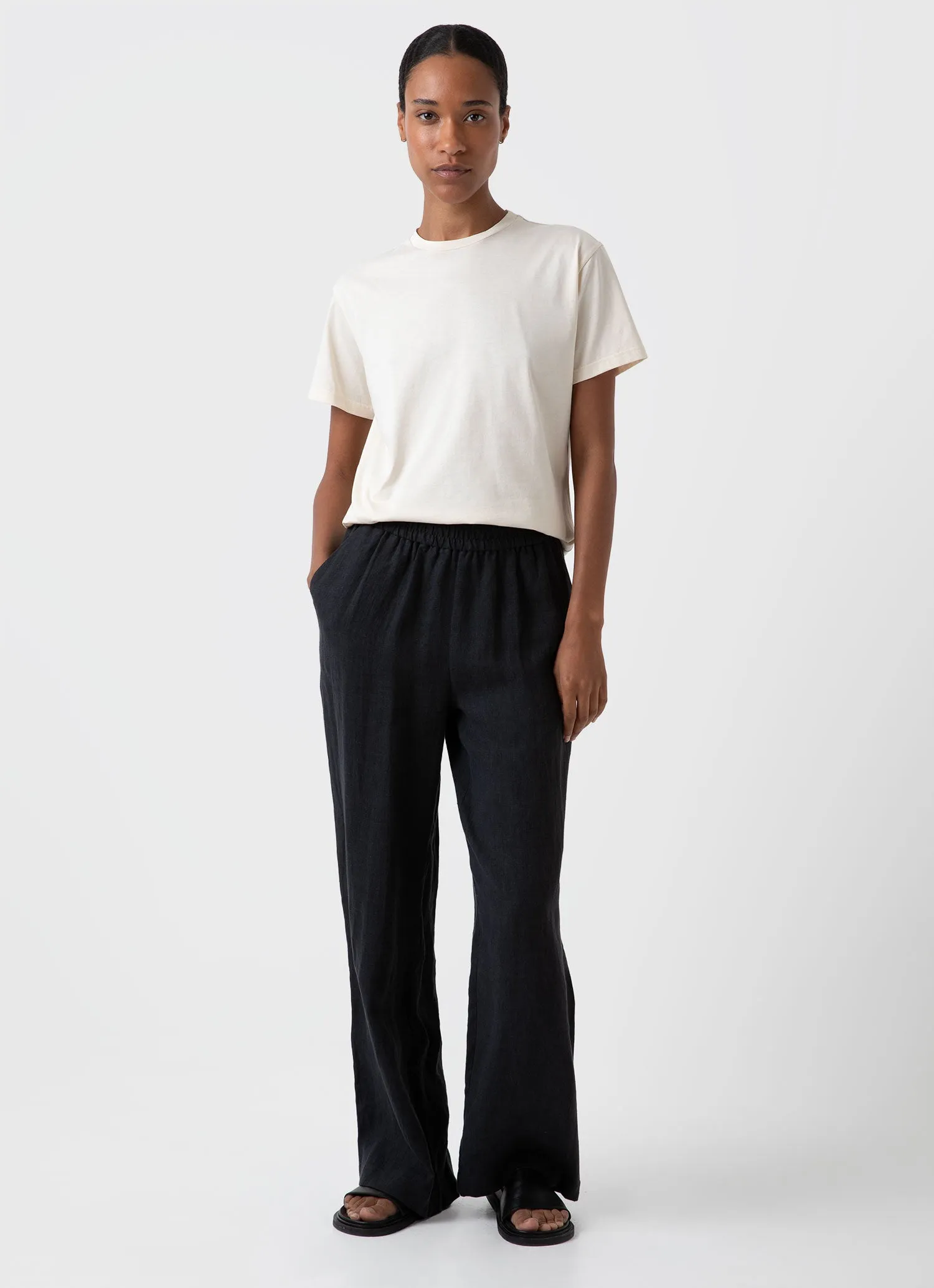 Women's Boy Fit T-shirt in Undyed sold by Sunspel product image thumbnail 3