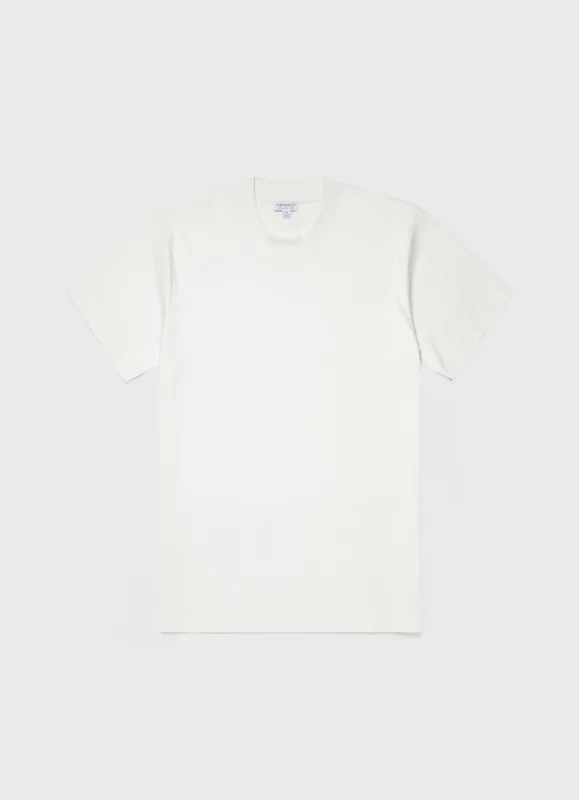 Men's Brushed Cotton T-shirt in Ecru sold by Sunspel