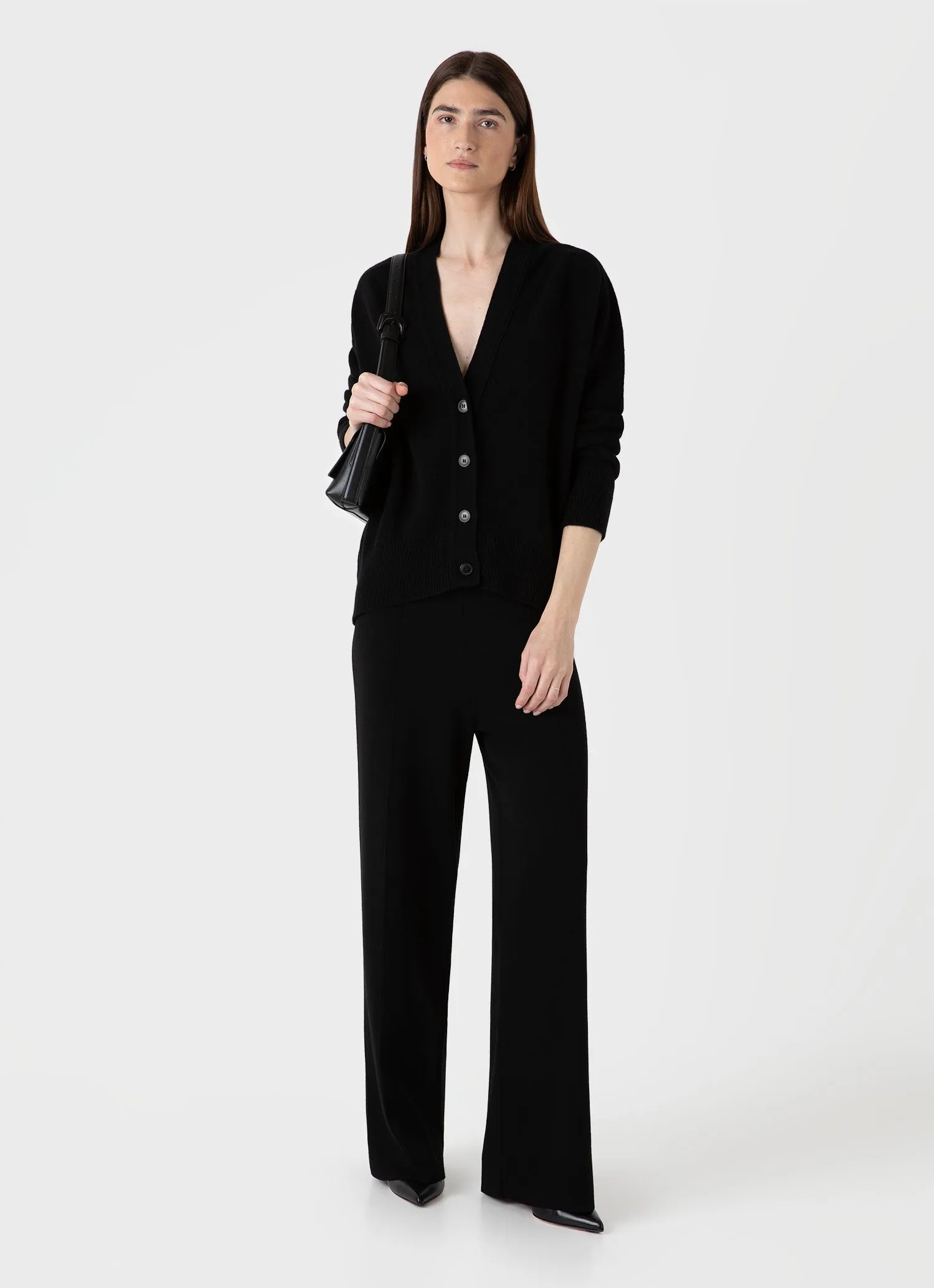 Women's Lambswool Cardigan in Black sold by Sunspel product image thumbnail 2