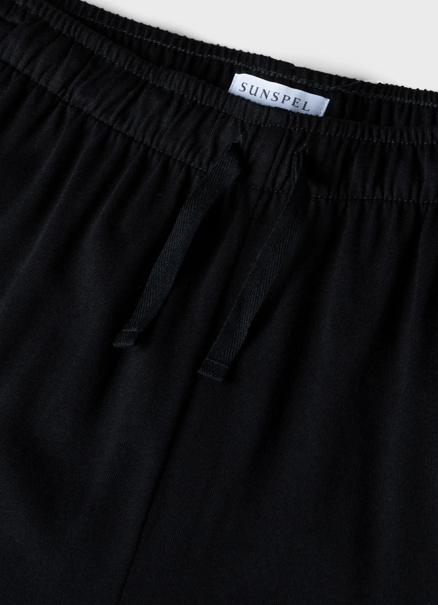 Men's Cotton Modal Lounge Shorts in Black sold by Sunspel product image thumbnail 4