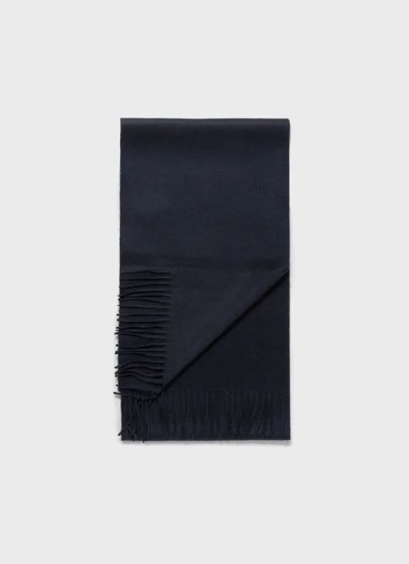 Cashmere Scarf in Navy sold by Sunspel