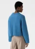 Women's Lambswool Chunky Funnel Neck Jumper in Blue Jean sold by Sunspel
