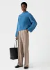 Women's Lambswool Chunky Funnel Neck Jumper in Blue Jean sold by Sunspel