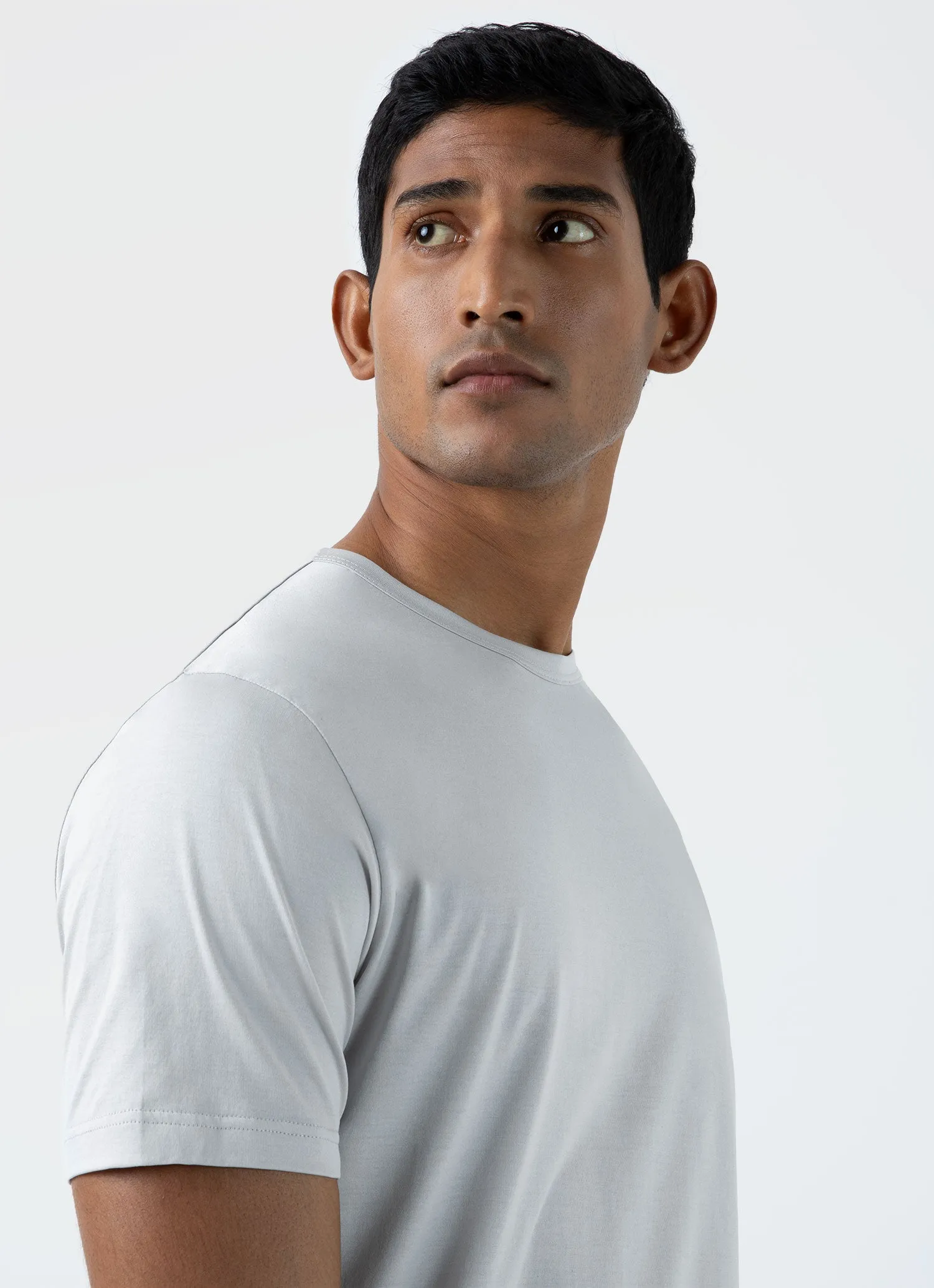 Men's Classic T-shirt in Smoke sold by Sunspel product image thumbnail 5