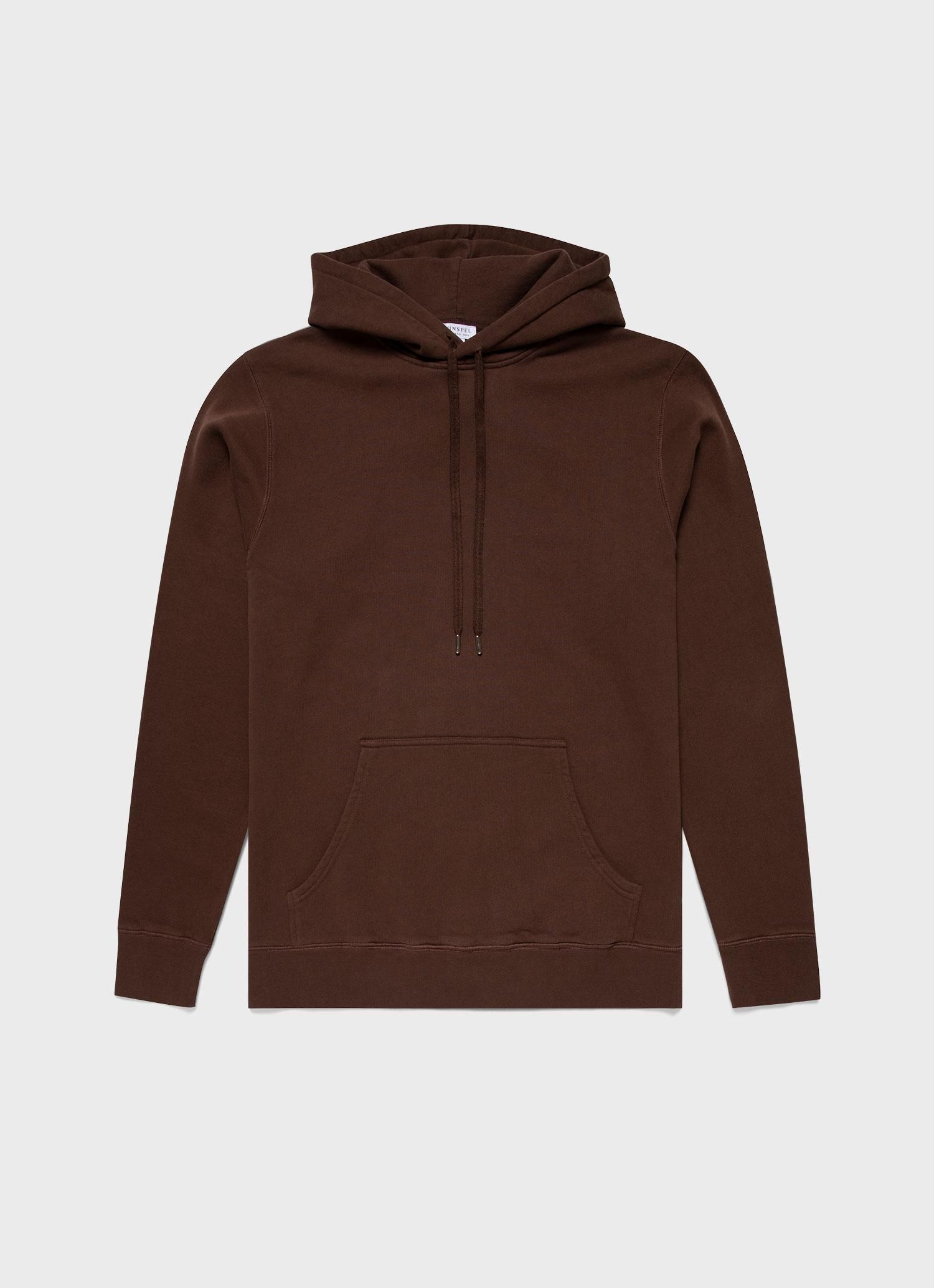 Men's Loopback Hoodie in Cocoa sold by Sunspel