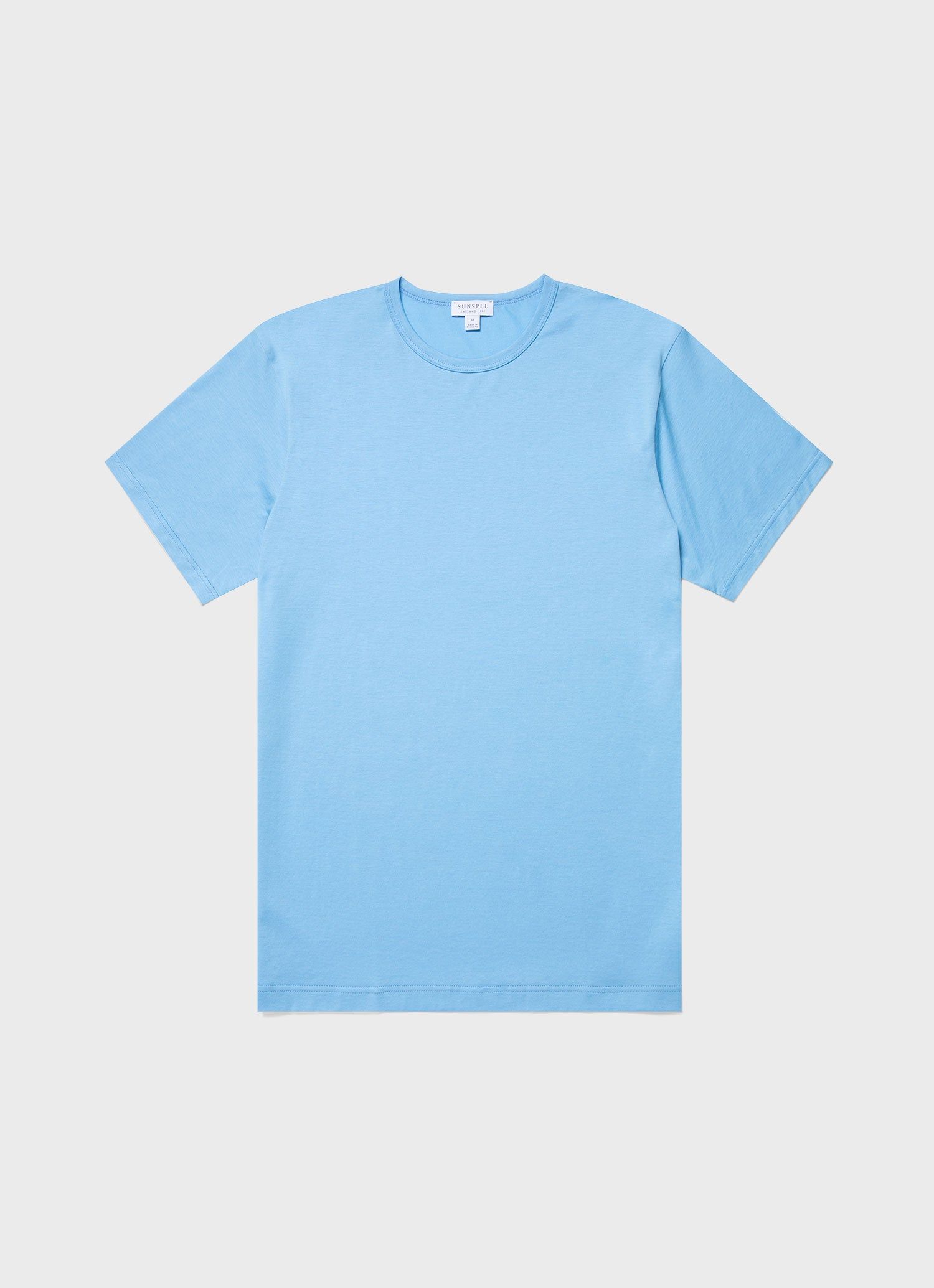 Men's Classic T-shirt in Cyan Blue sold by Sunspel
