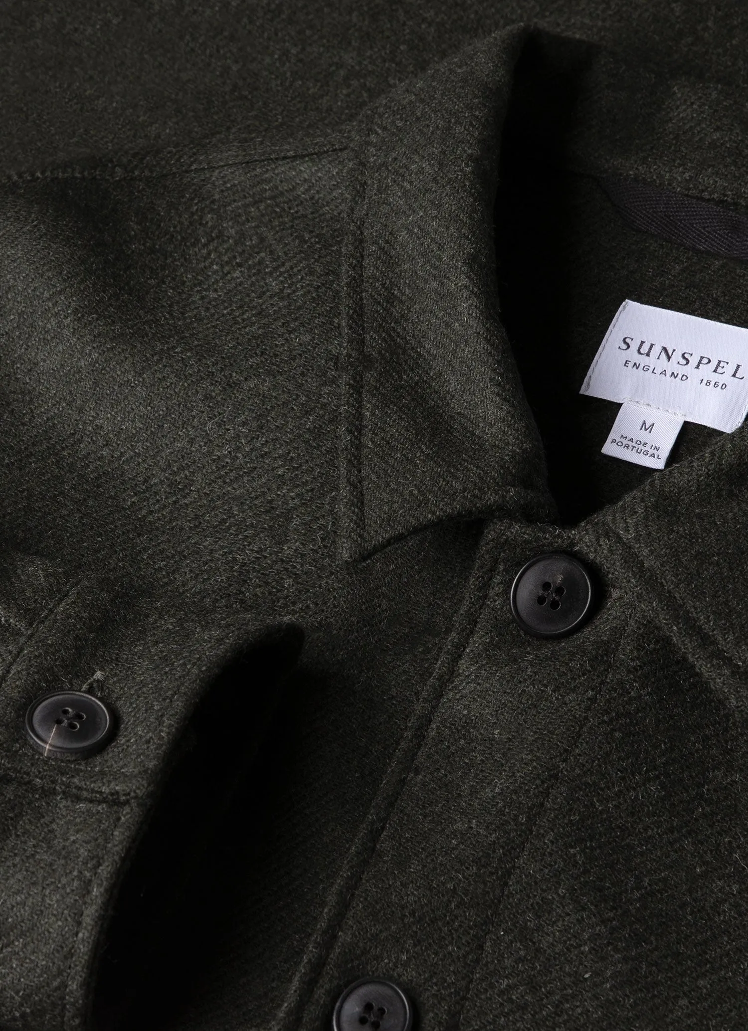 Men's Wool Twin Pocket Jacket in Drill Green sold by Sunspel product image thumbnail 4