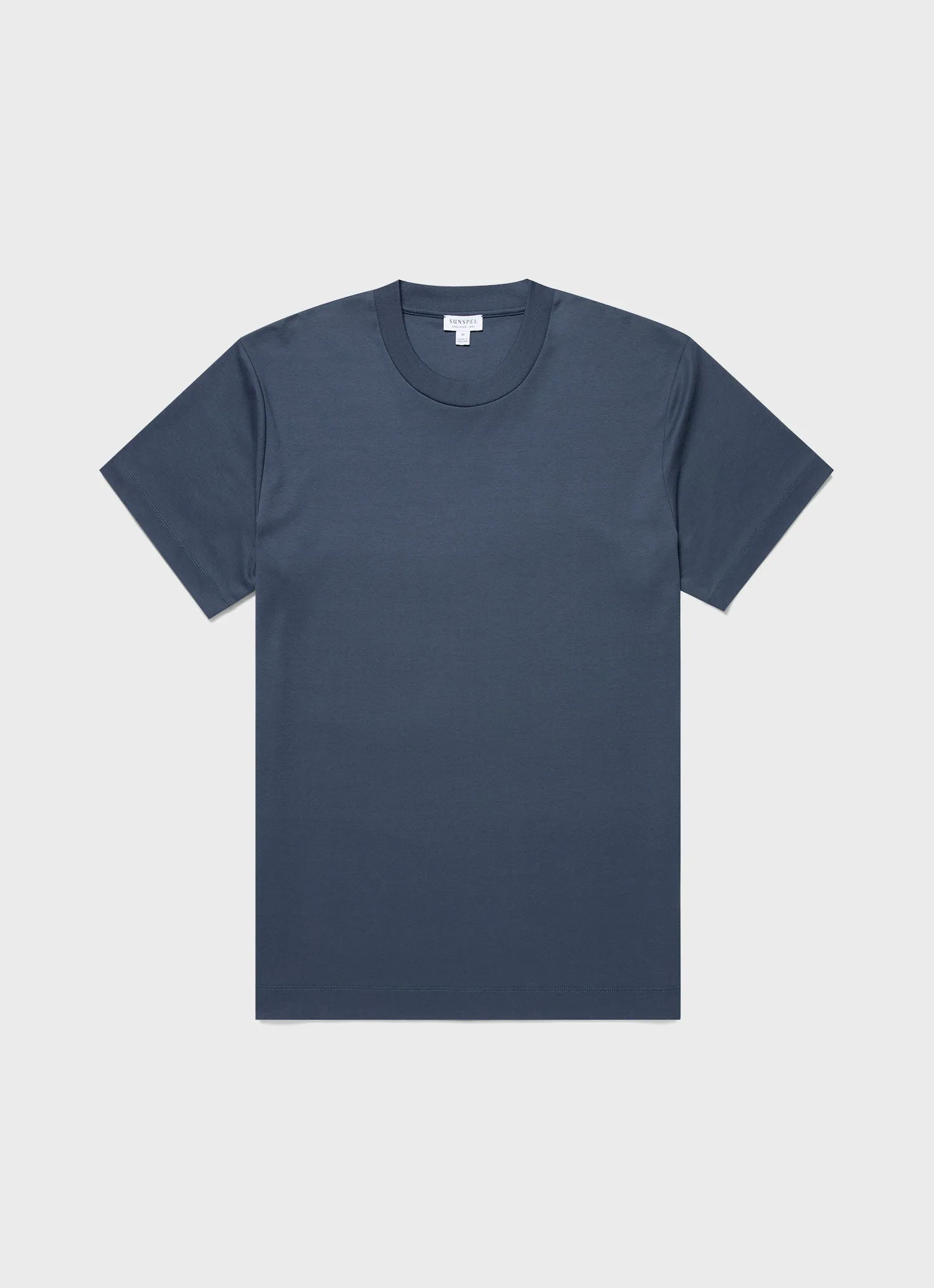 Men's Relaxed Fit Heavyweight T-shirt in Slate Blue sold by Sunspel