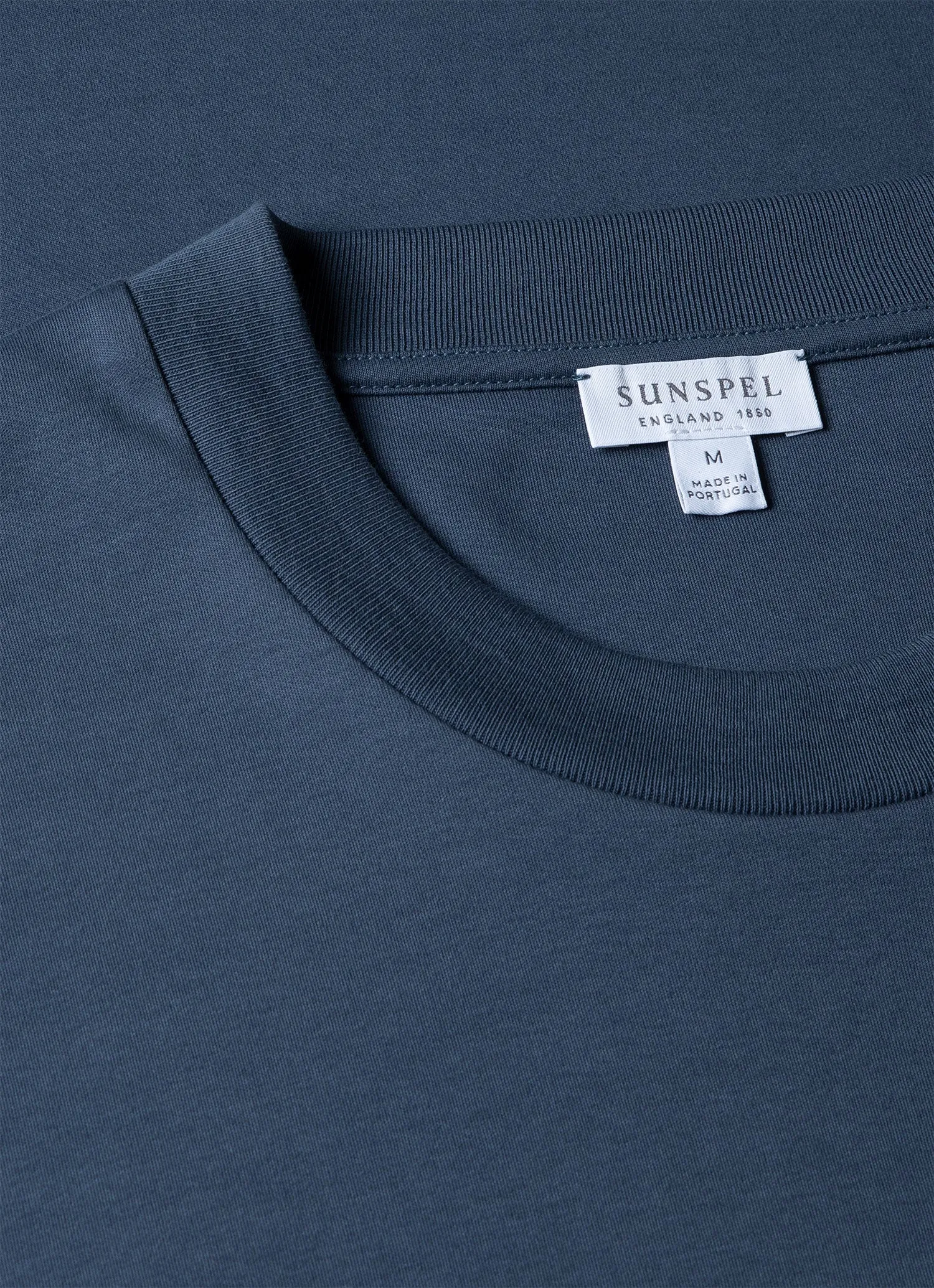 Men's Relaxed Fit Heavyweight T-shirt in Slate Blue sold by Sunspel product image thumbnail 4