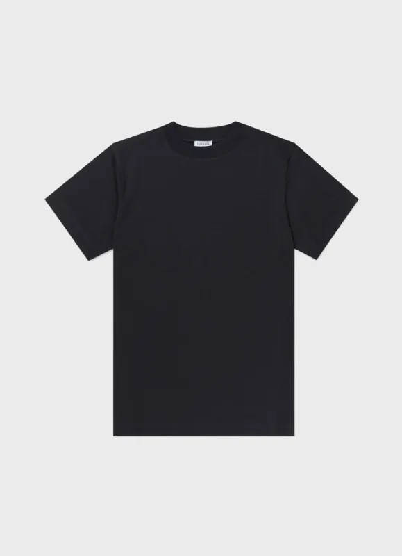 Men's Brushed Cotton Mock Neck in Black sold by Sunspel