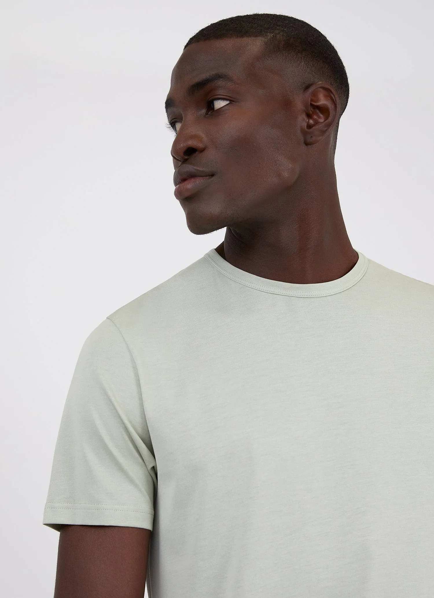 Men's Classic T-shirt in Pistachio sold by Sunspel product image thumbnail 5