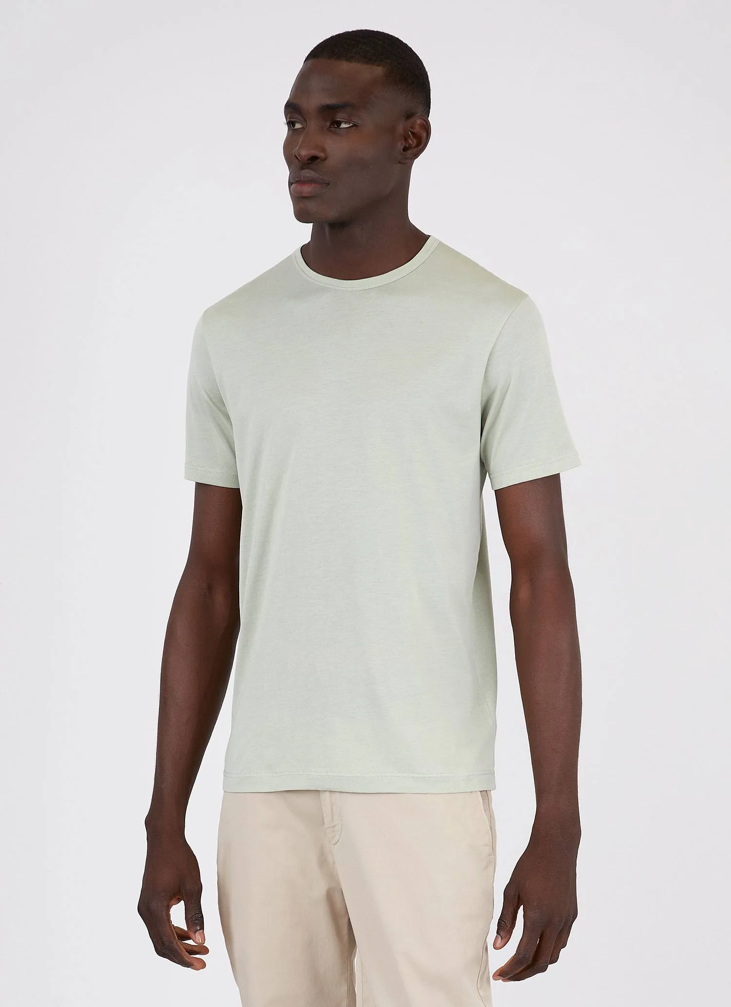 Men's Classic T-shirt in Pistachio sold by Sunspel product image thumbnail 2