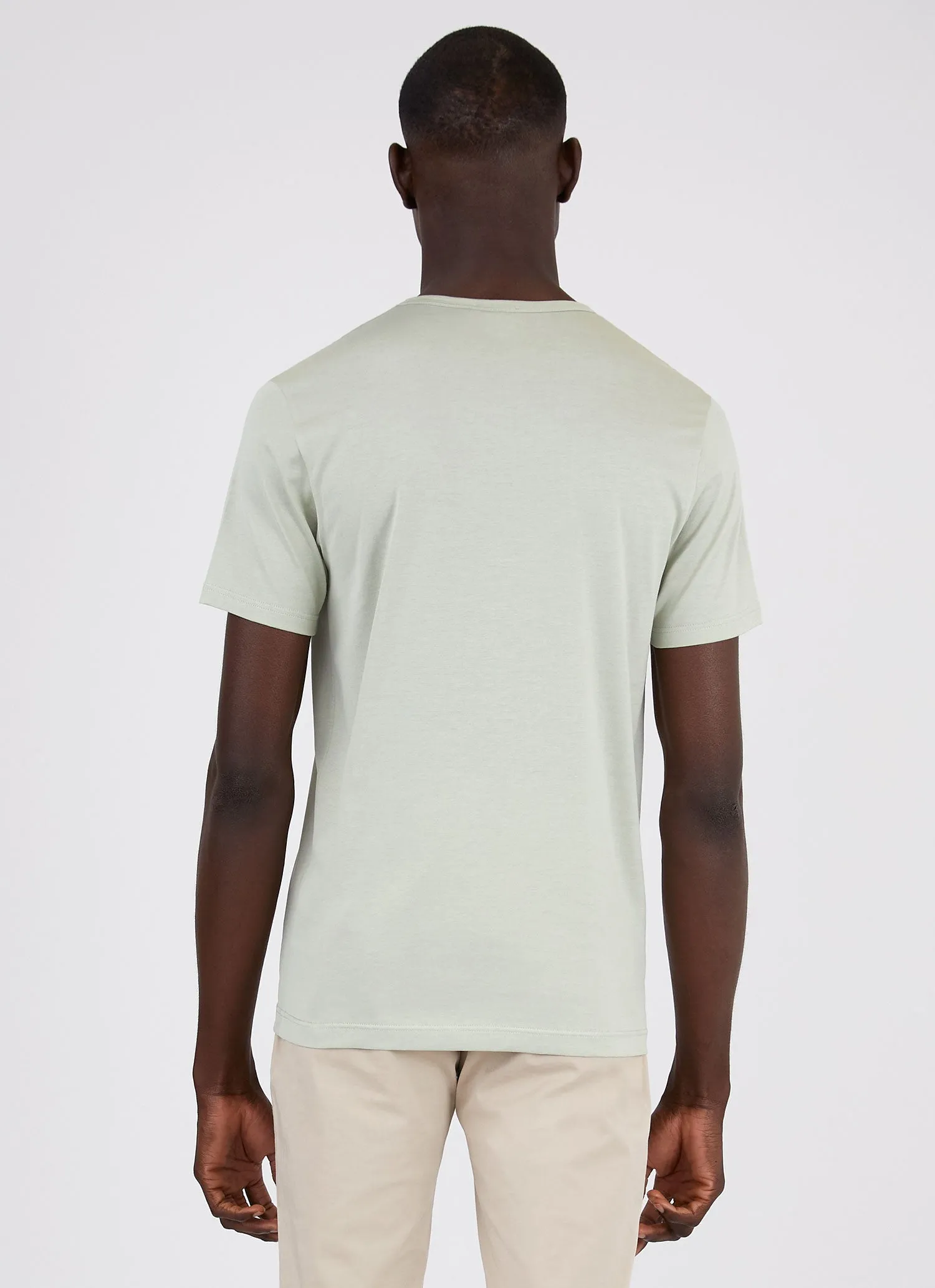 Men's Classic T-shirt in Pistachio sold by Sunspel product image thumbnail 4