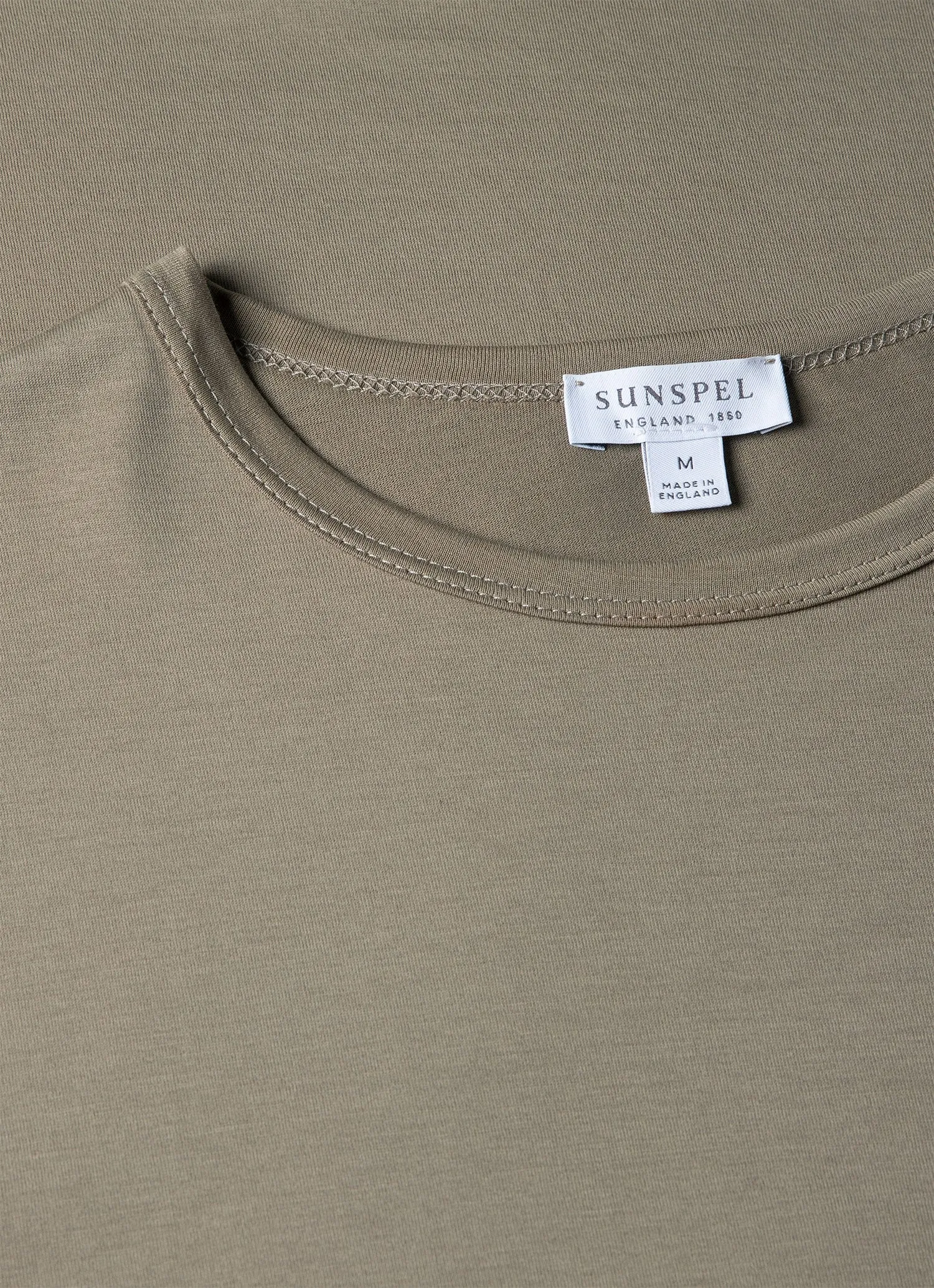 Men's Classic T-shirt in Dark Stone sold by Sunspel product image thumbnail 4
