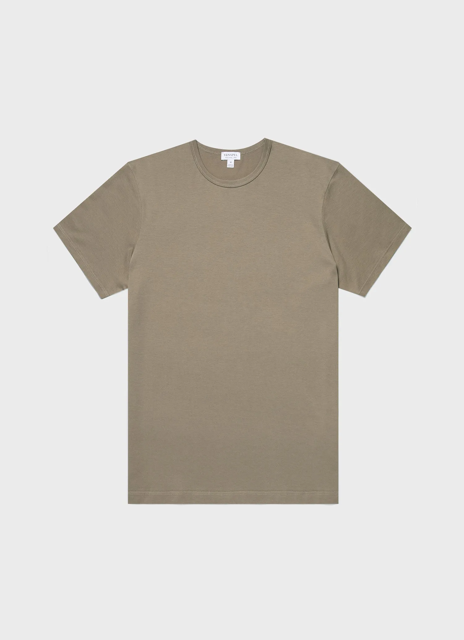 Men's Classic T-shirt in Dark Stone sold by Sunspel