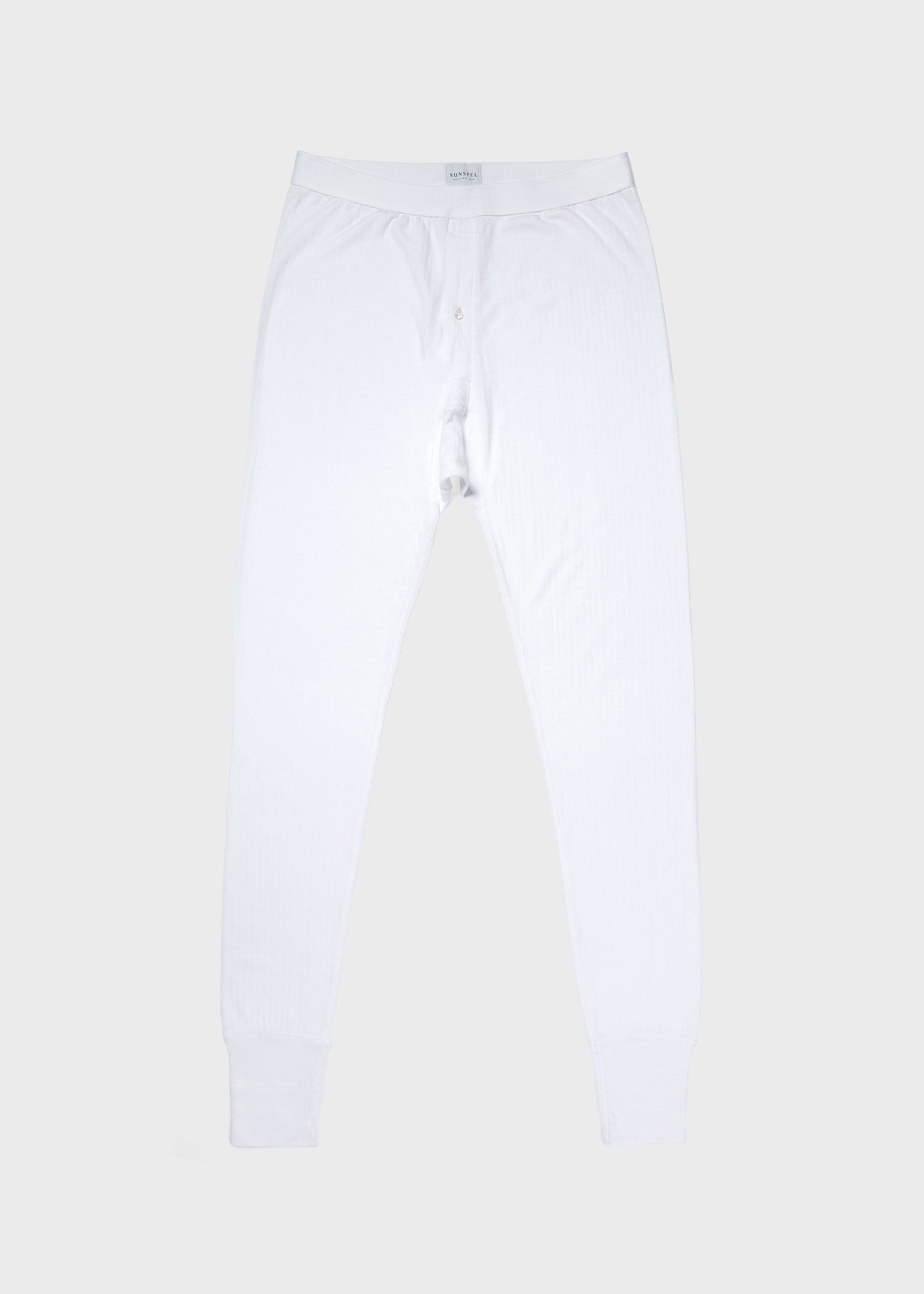 Men's Thermal Long Johns in White sold by Sunspel