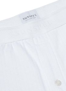 Men's Thermal Long Johns in White sold by Sunspel