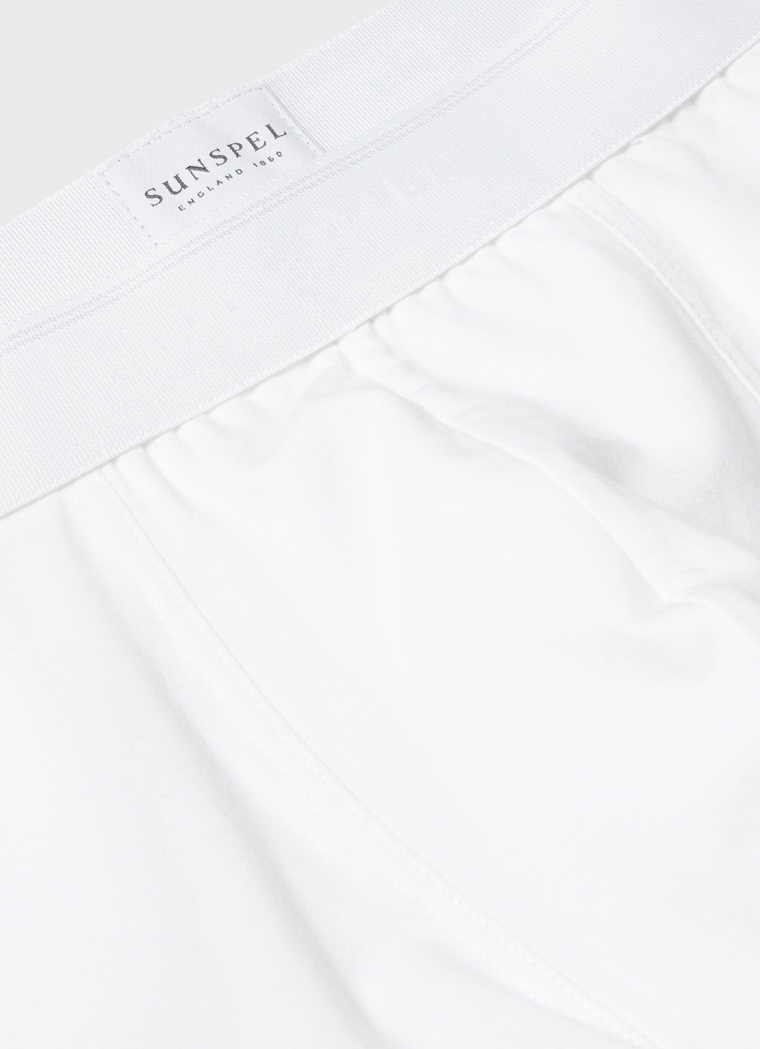 Men's Stretch Cotton Trunks in White in White sold by Sunspel product image thumbnail 4