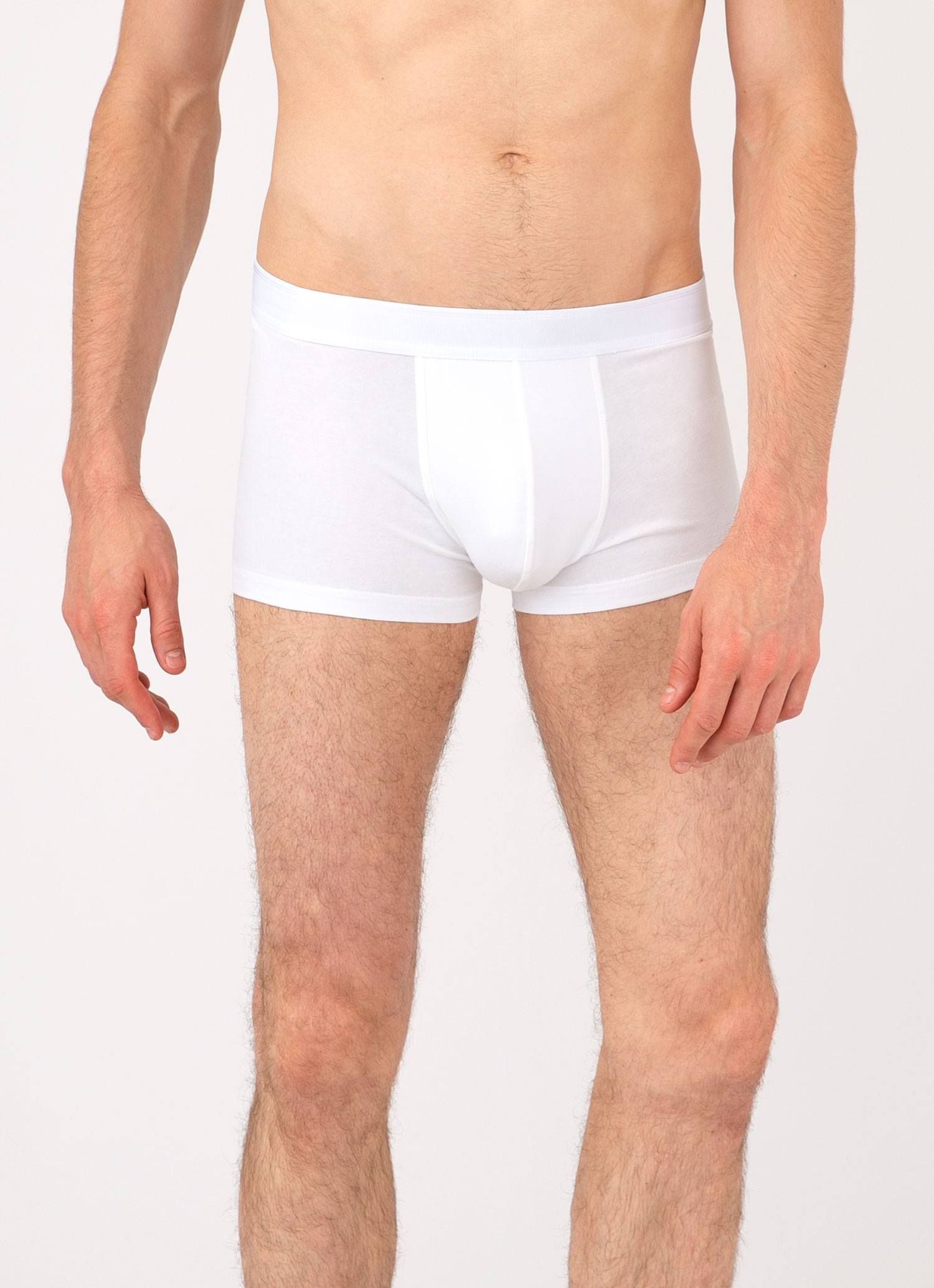 Men's Stretch Cotton Trunks in White in White sold by Sunspel product image thumbnail 2