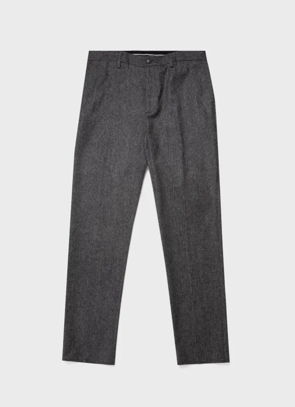 Men's Donegal Wool Trouser in Mid Grey Melange sold by Sunspel