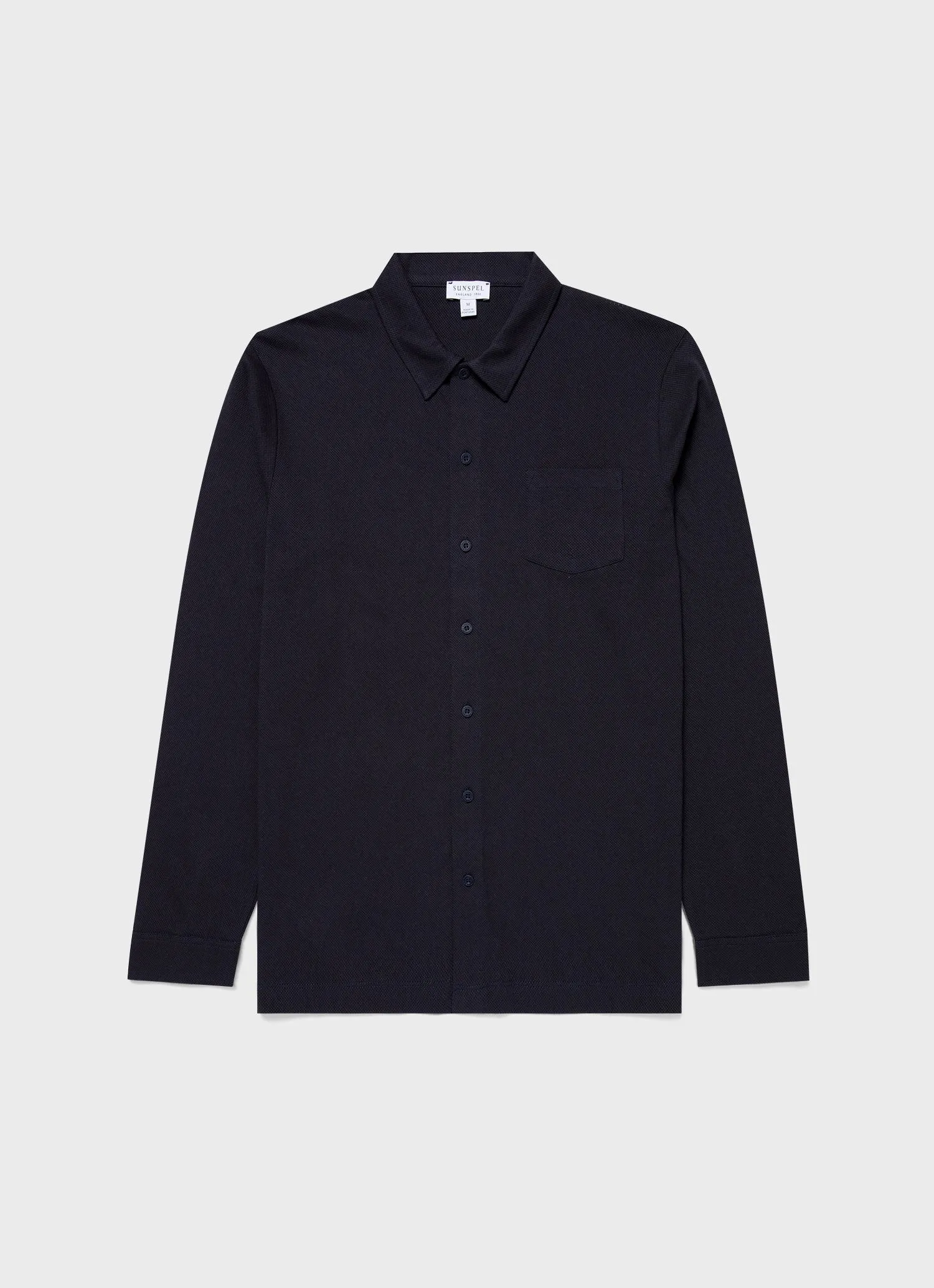 Men's Riviera Shirt in Navy sold by Sunspel