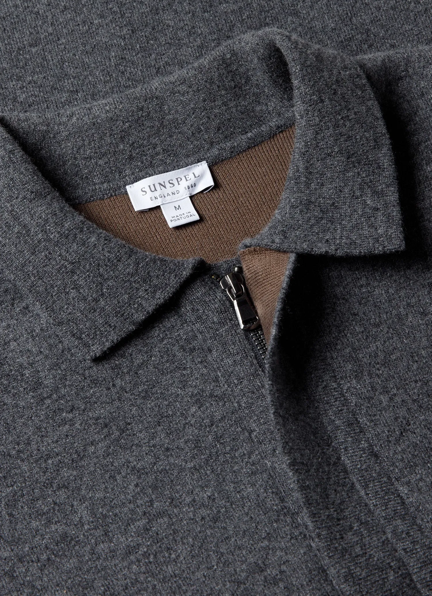 Men's Double Faced Jacket in Charcoal Melange sold by Sunspel product image thumbnail 4