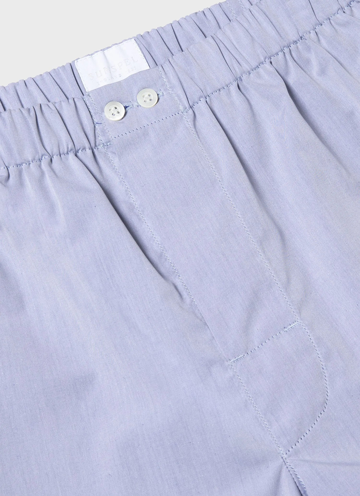 Men's Sea Island Cotton Boxer Short in Light Blue sold by Sunspel product image thumbnail 4