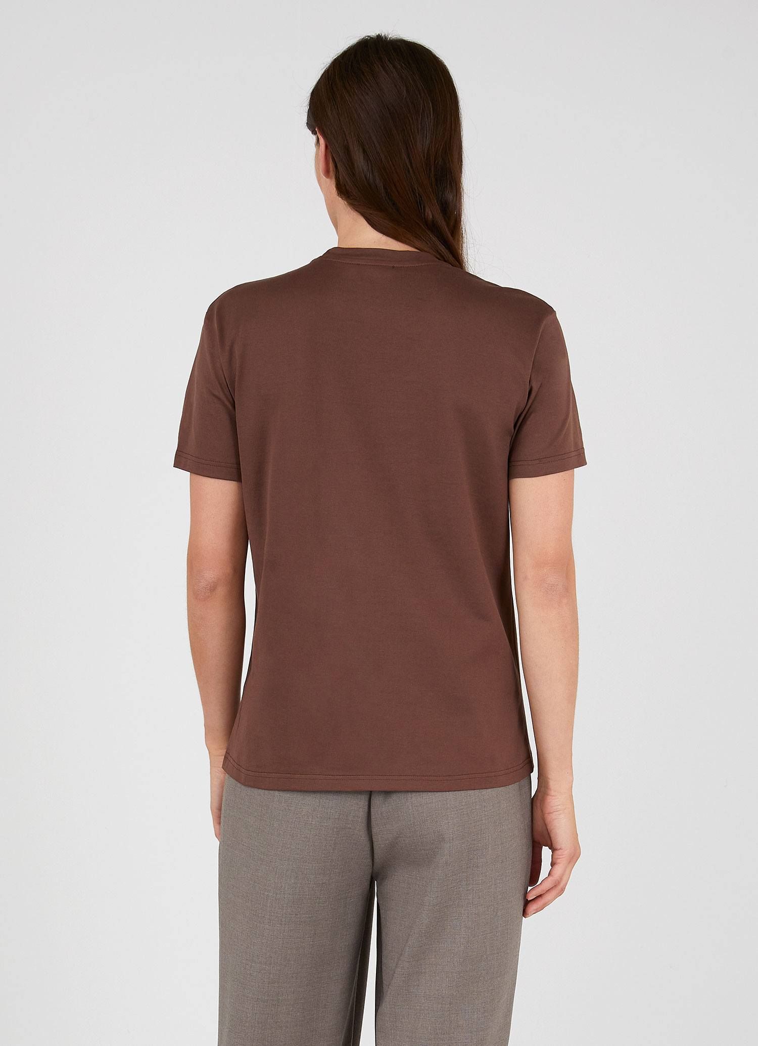 Women's Boy Fit T-shirt in Cocoa sold by Sunspel product image thumbnail 3