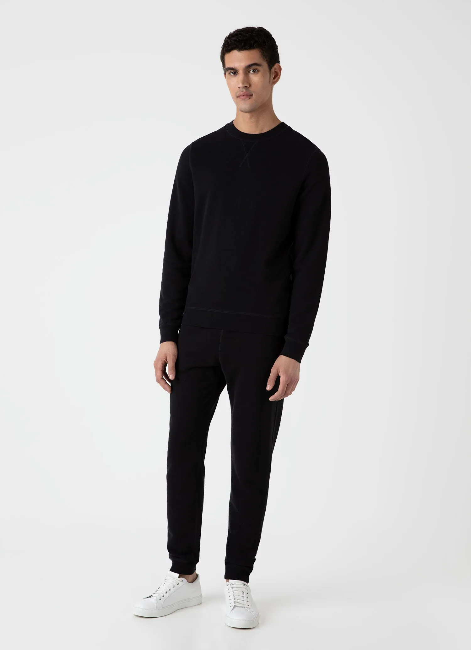 Men's Loopback Tracksuit in Black sold by Sunspel product image thumbnail 2