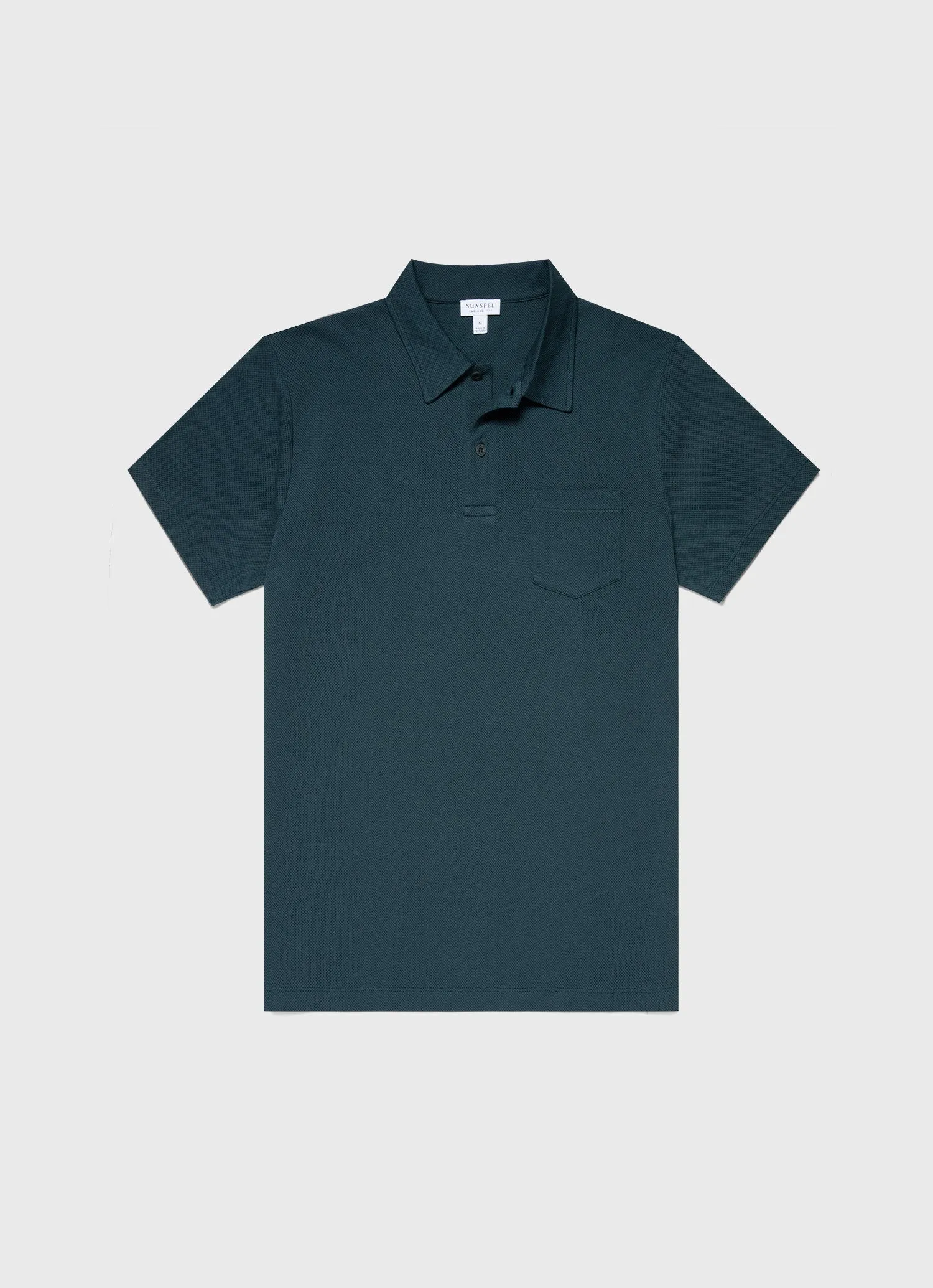 Men's Riviera Polo Shirt in Peacock sold by Sunspel