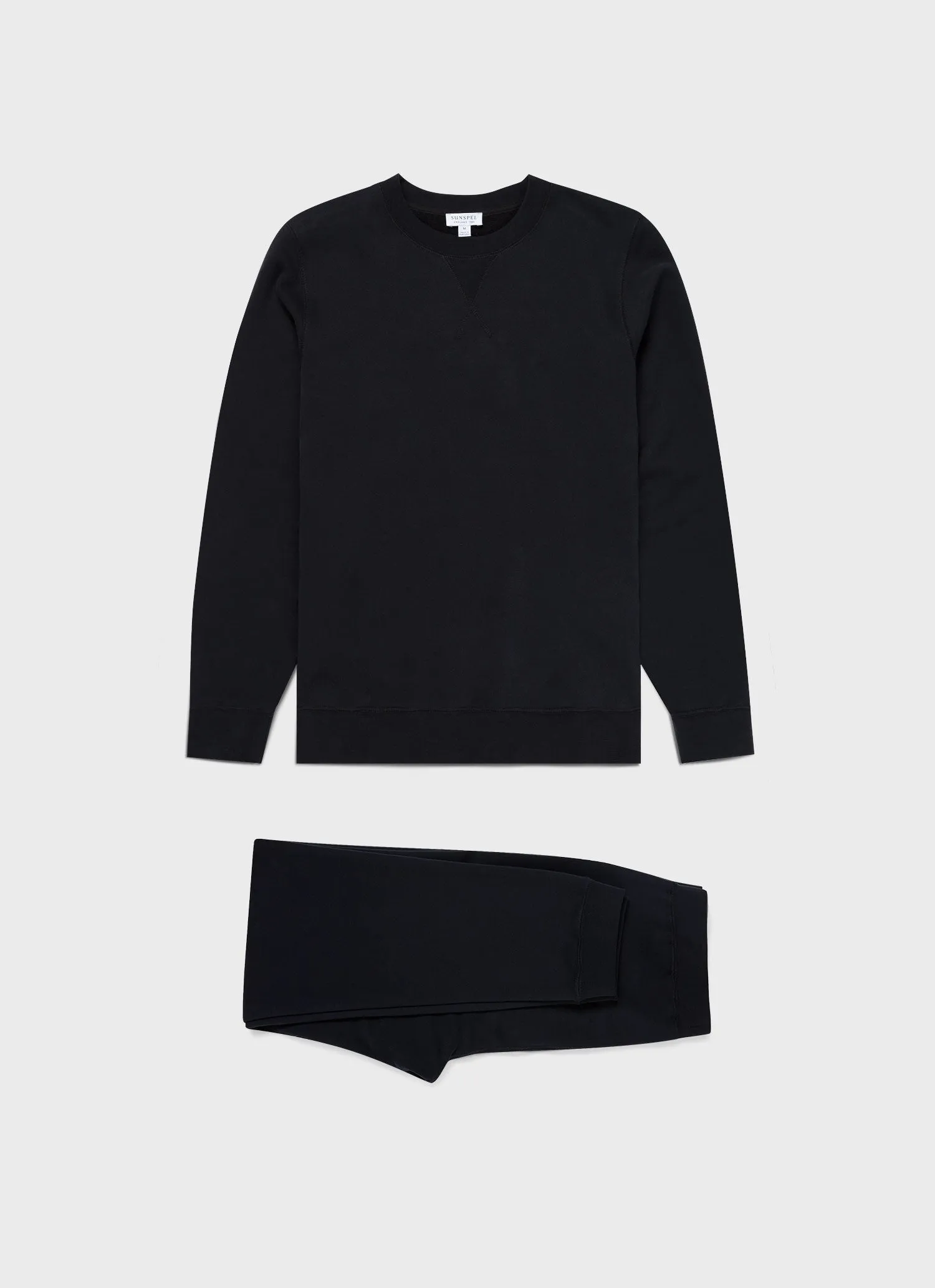 Men's Loopback Tracksuit in Black sold by Sunspel