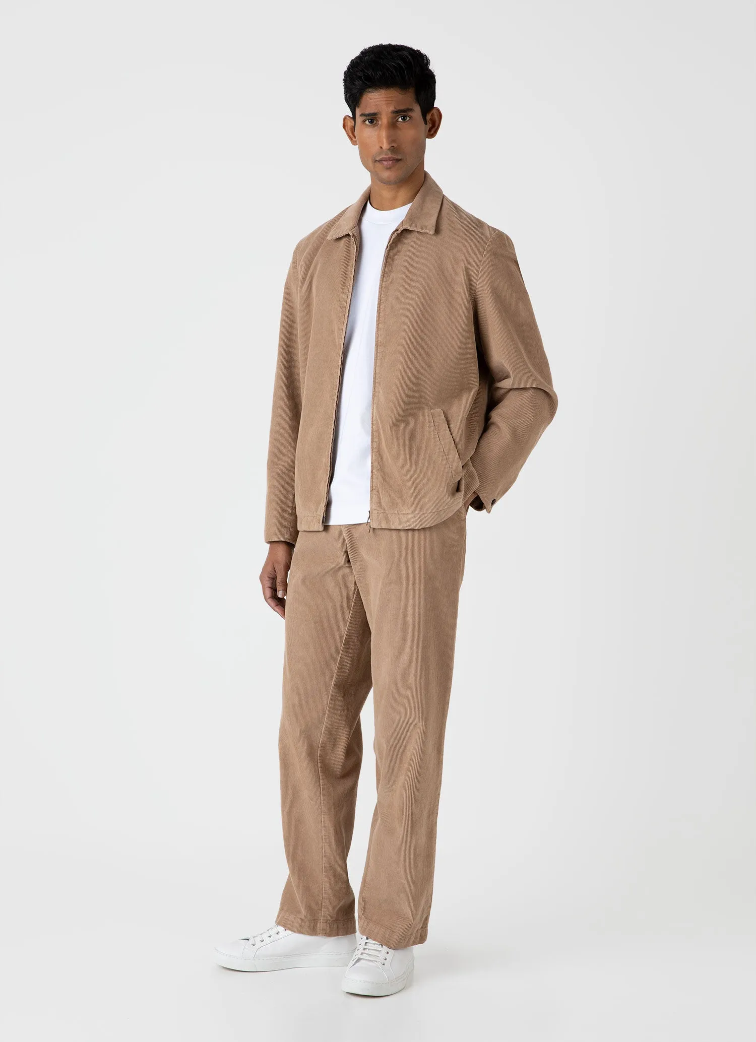 Men's Cord Chore Trouser in Sandstone sold by Sunspel product image thumbnail 2