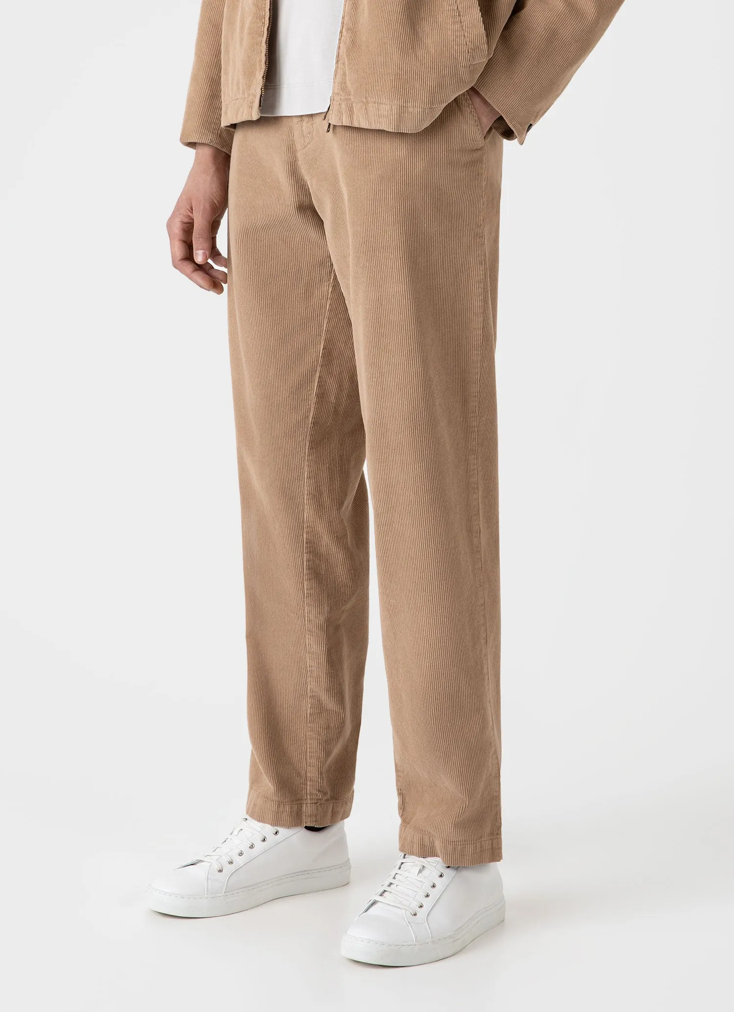 Men's Cord Chore Trouser in Sandstone sold by Sunspel product image thumbnail 3