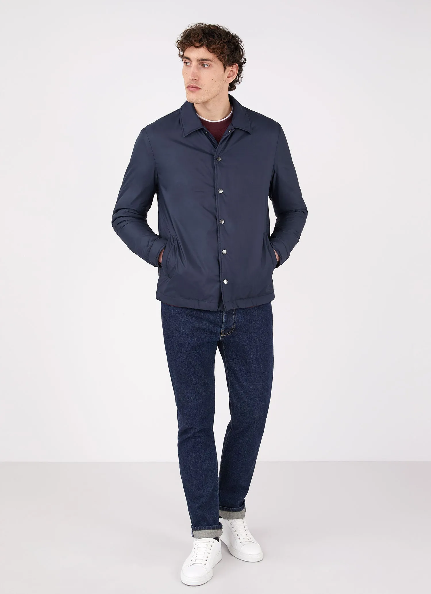 Men's Insulated Coach Jacket in Navy sold by Sunspel product image thumbnail 3