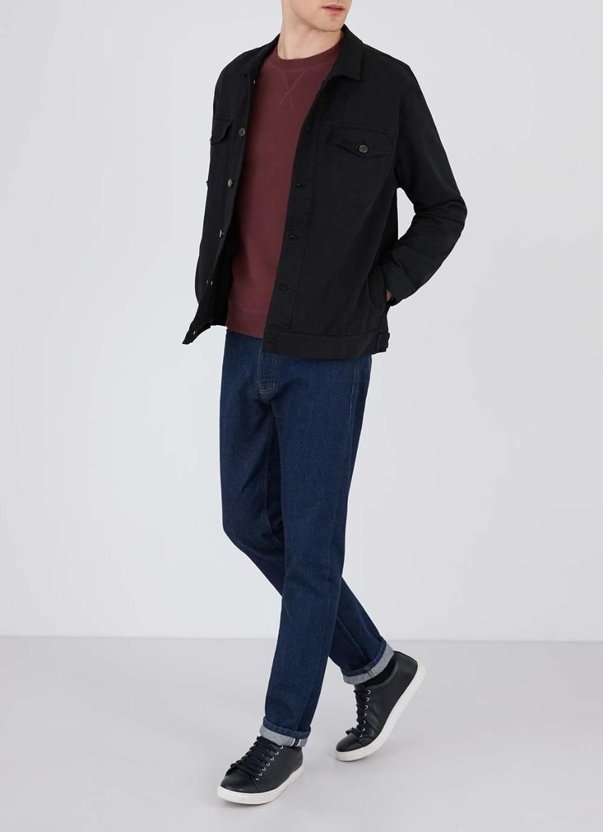 Men's Loopback Sweatshirt in Merlot sold by Sunspel product image thumbnail 3